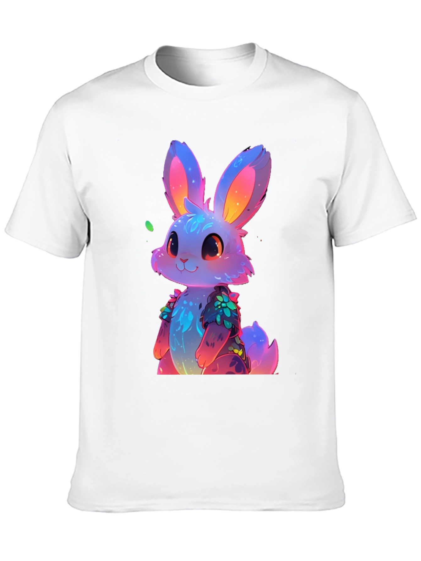 Neon Bunny Graphic Tee - Black