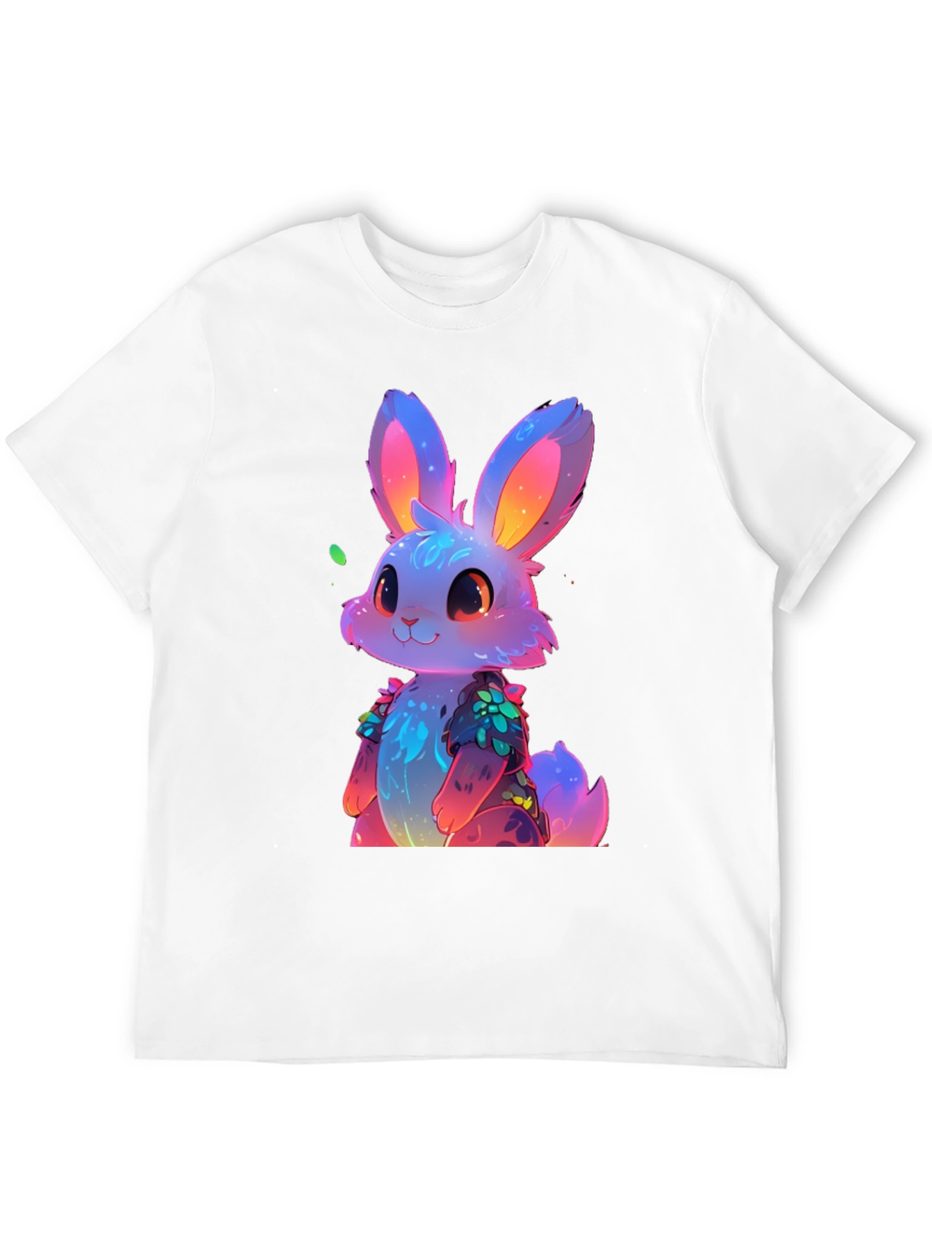 Neon Bunny Graphic Tee - Black