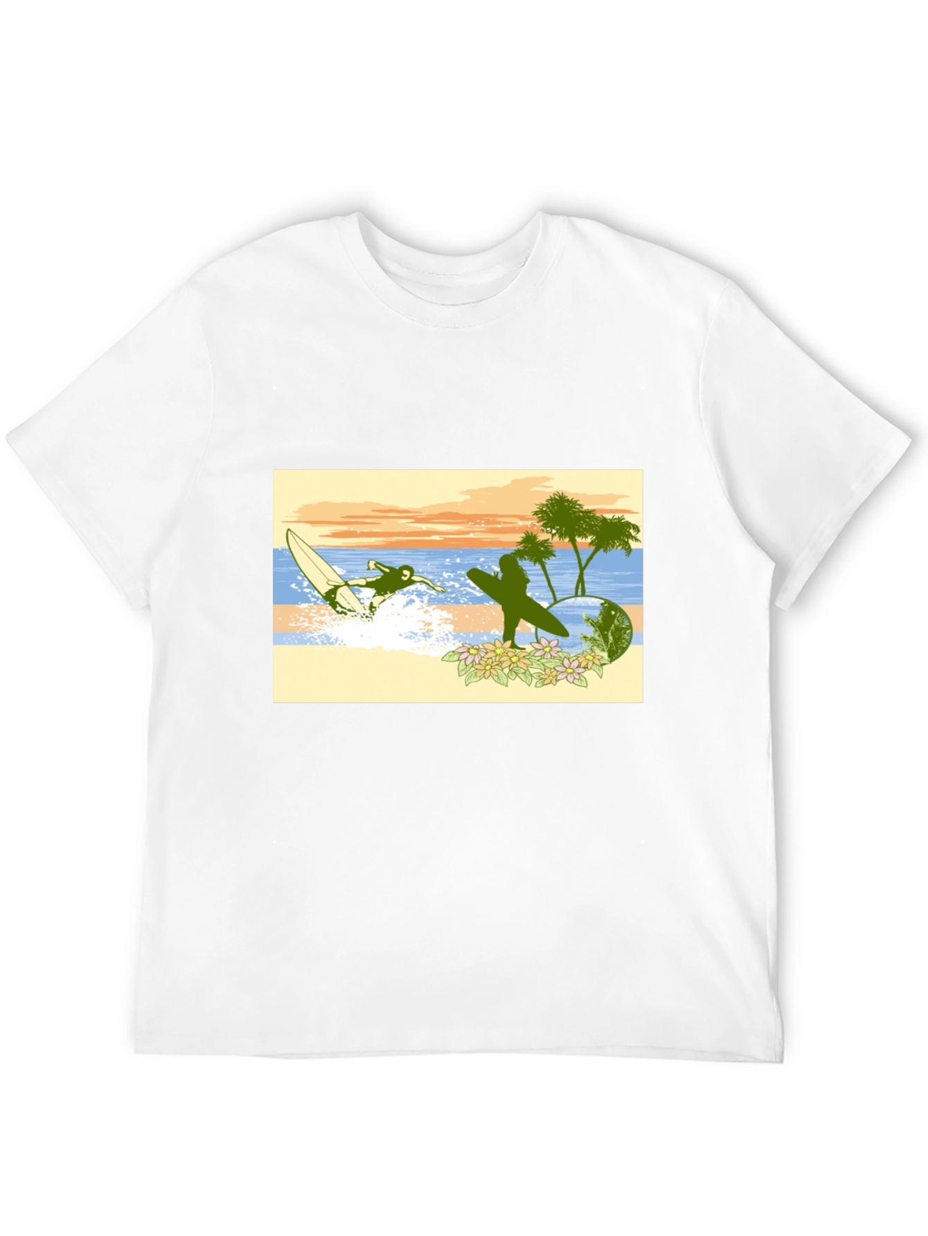 Surfing Graphic Tee - Beach Vibes
