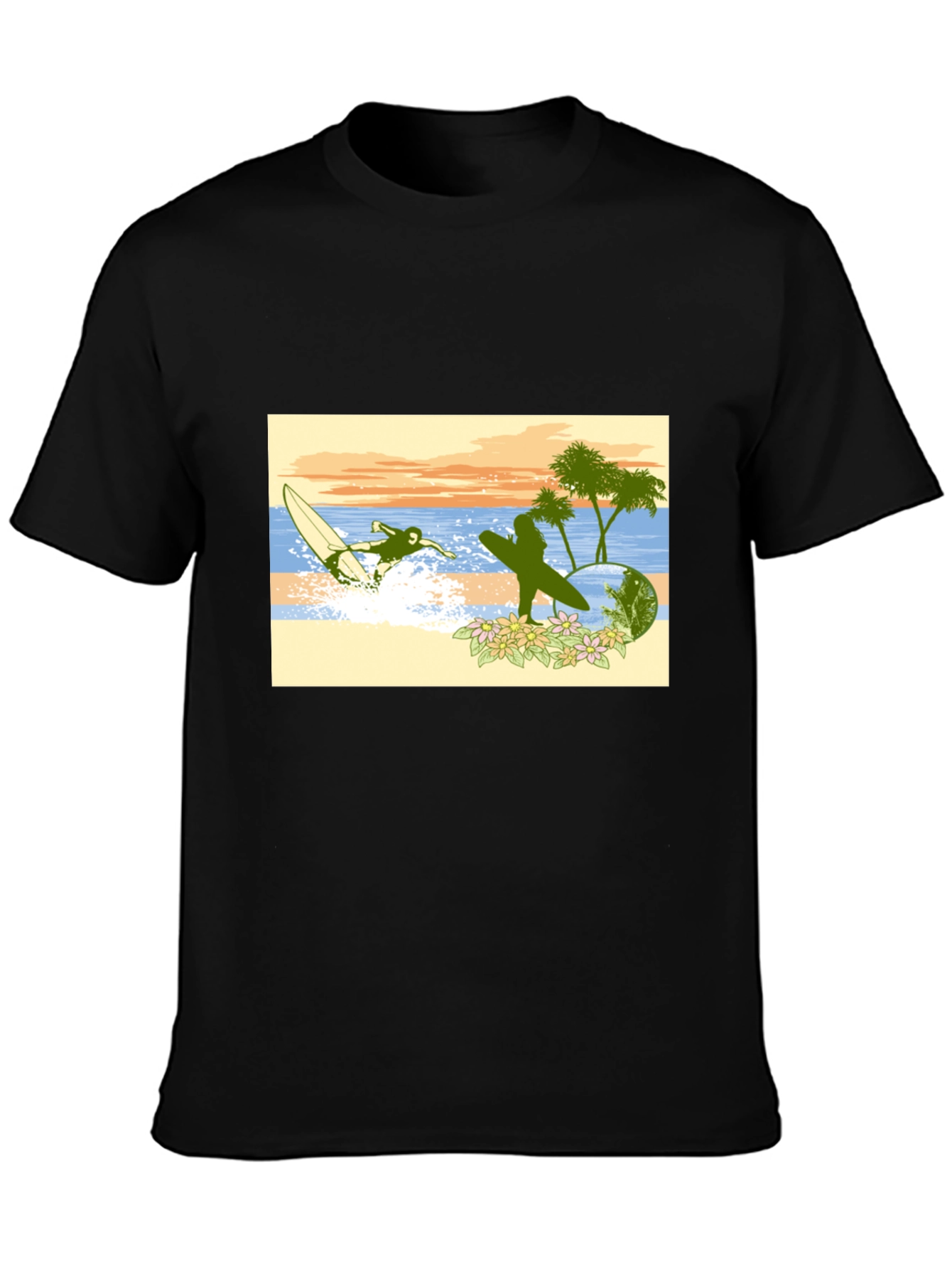 Surfing Graphic Tee - Beach Vibes