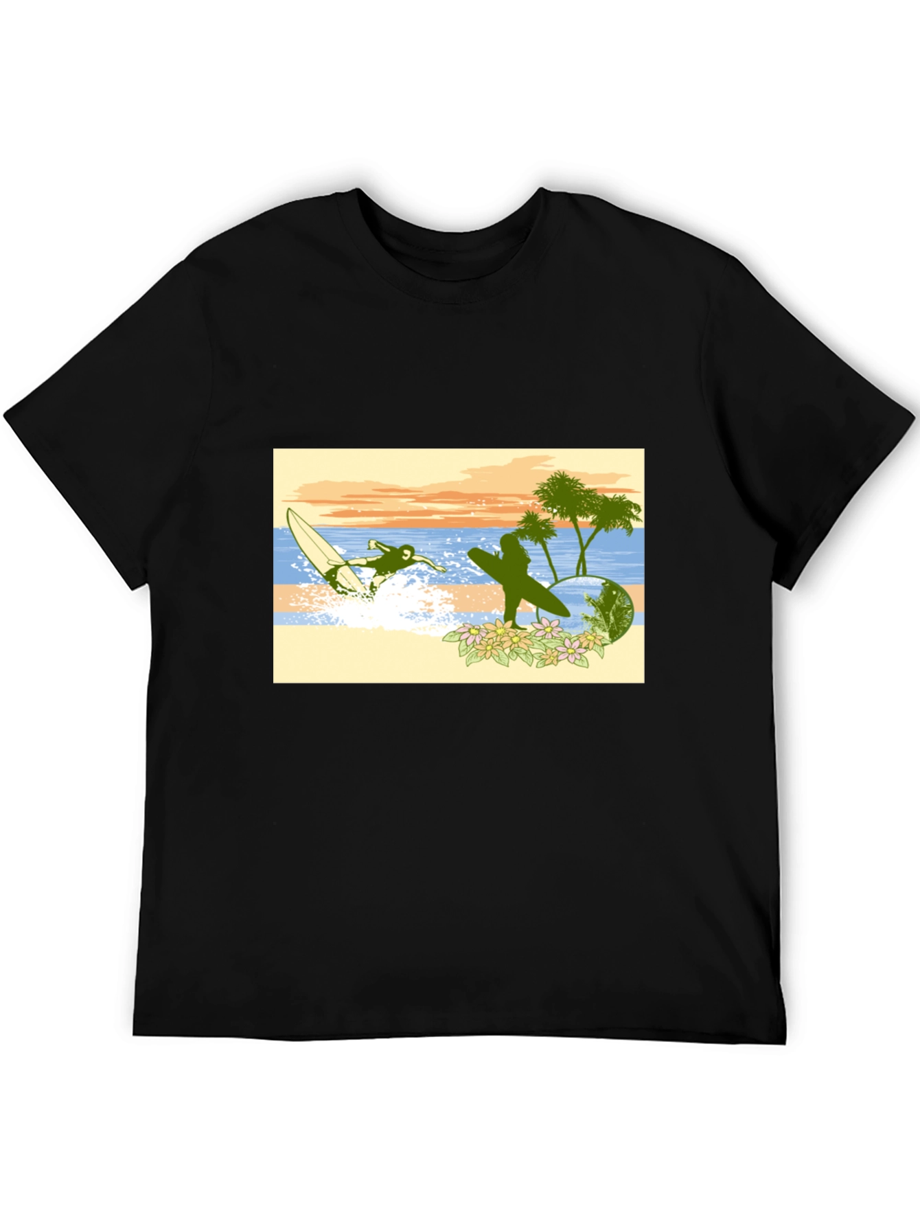 Surfing Graphic Tee - Beach Vibes
