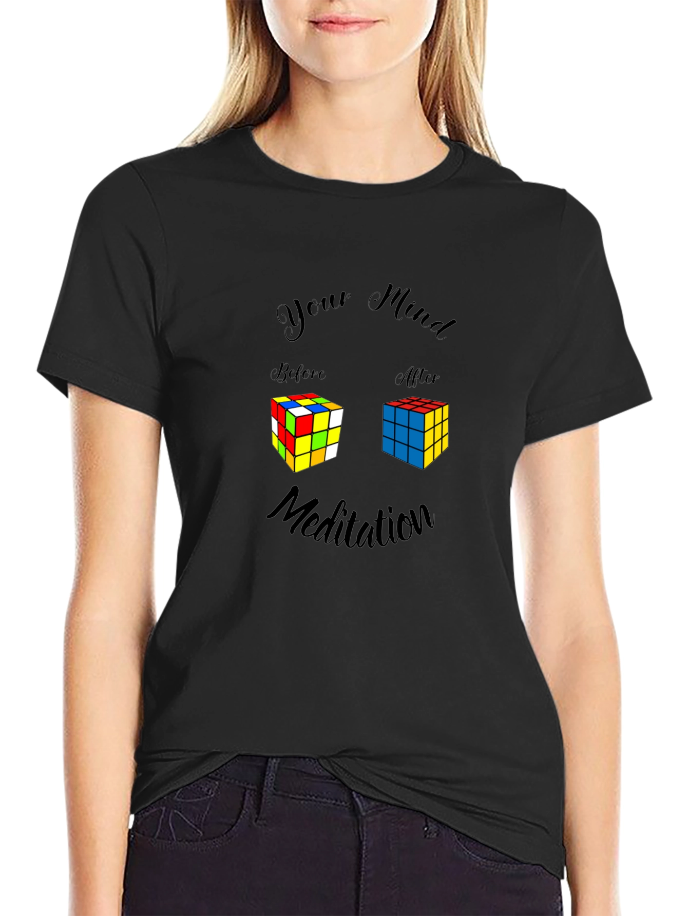 Mind Meditation Rubiks Cube T-Shirt