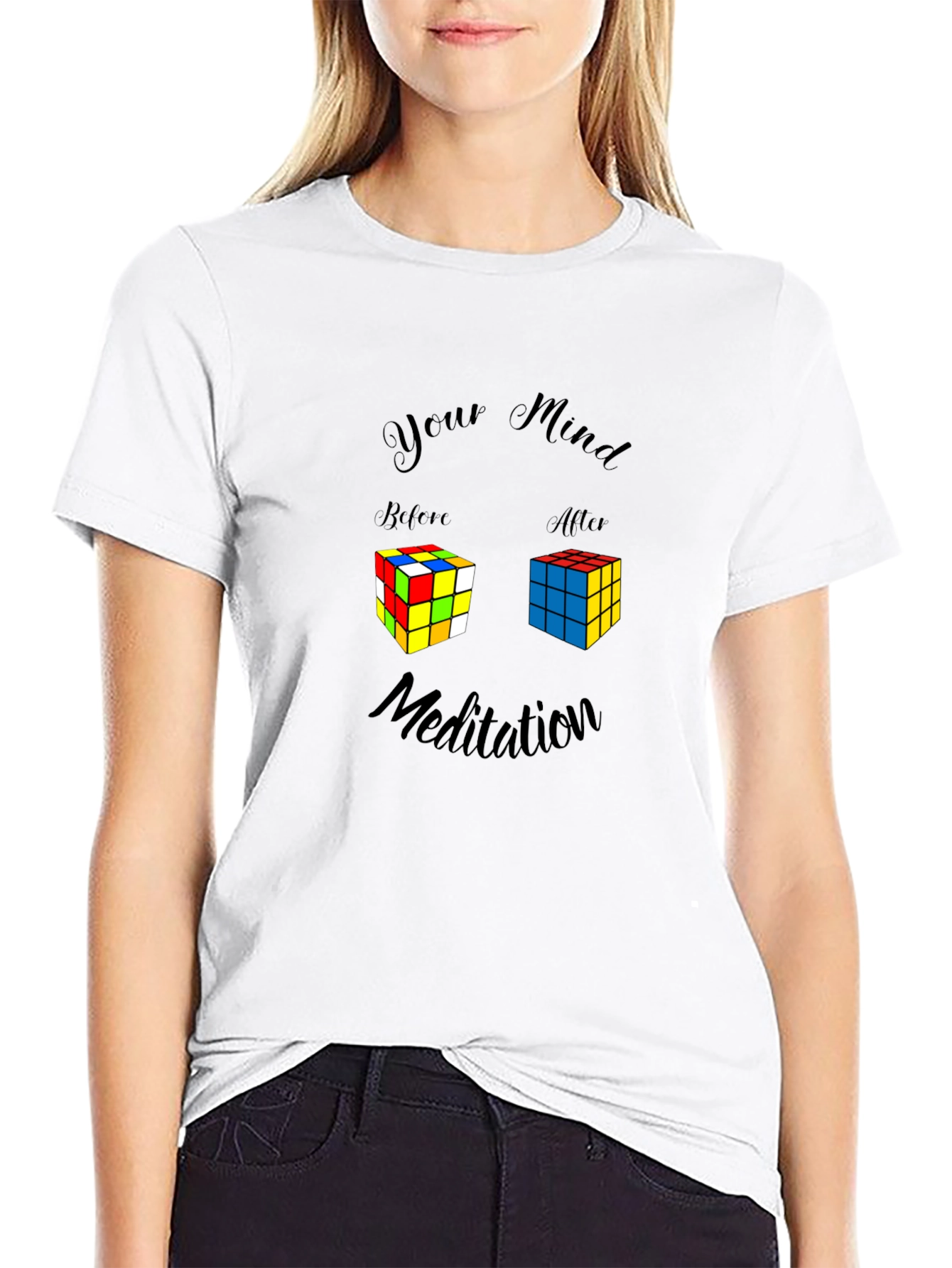 Mind Meditation Rubiks Cube T-Shirt