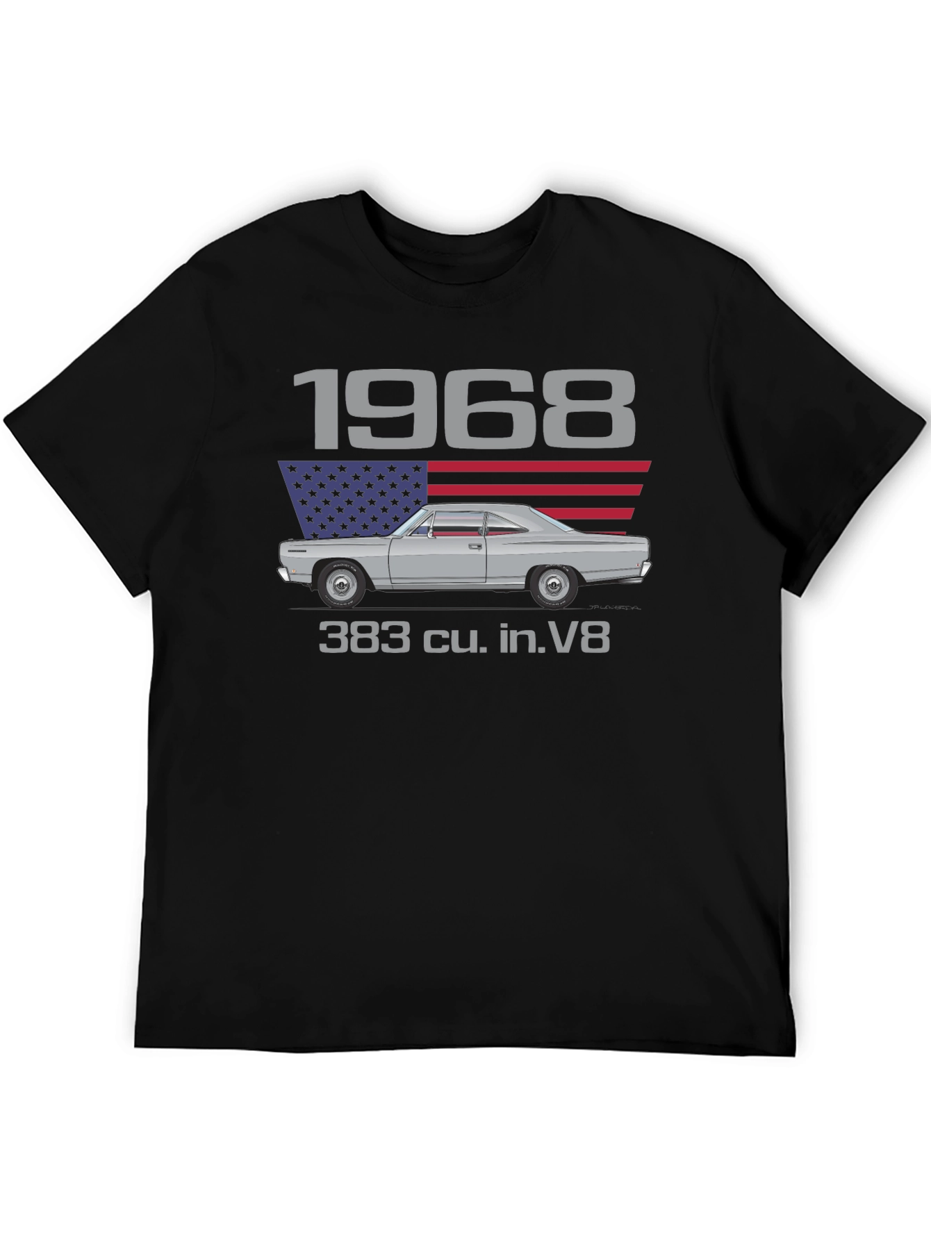 1968 Classic Car Graphic T-Shirt - 383 V8 Engine