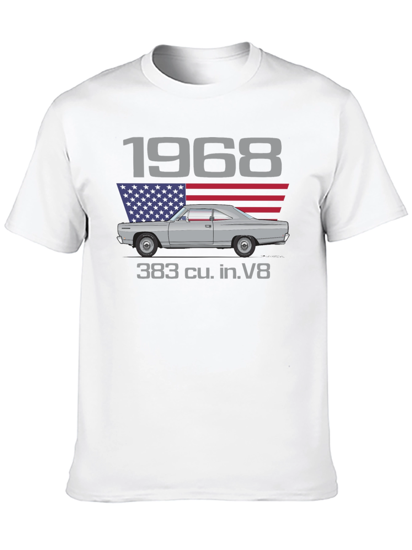 1968 Classic Car Graphic T-Shirt - 383 V8 Engine