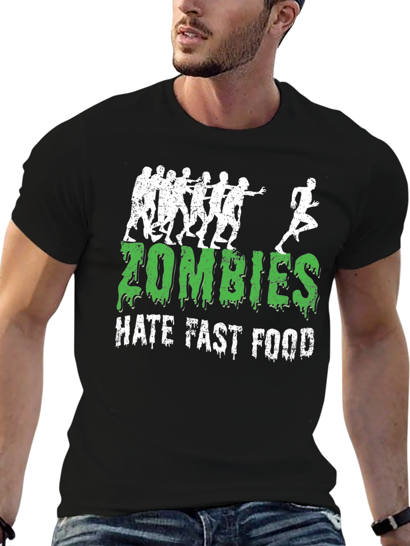 Zombies Hate Fast Food Graphic Tee
