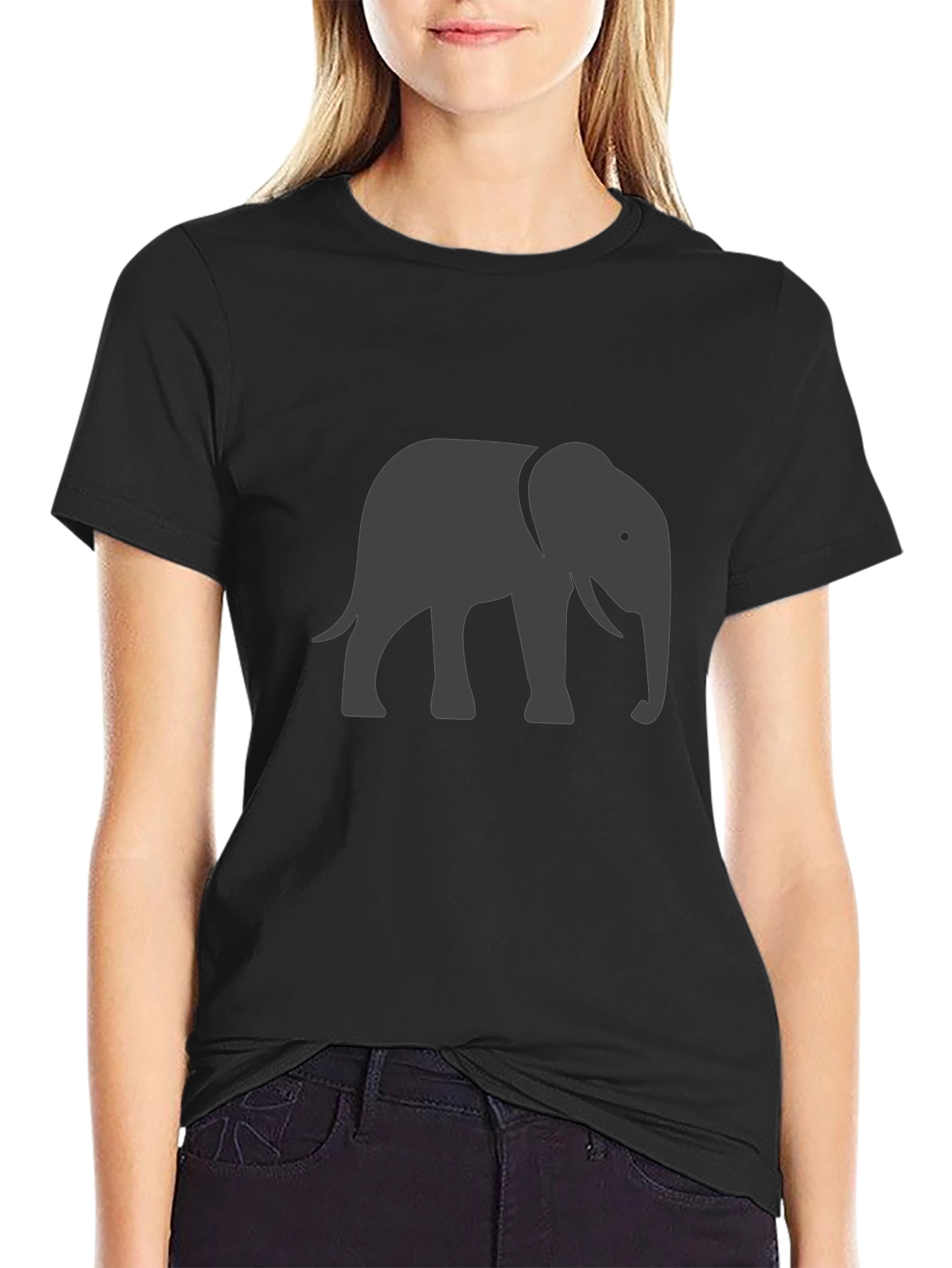 Black Elephant Graphic Tee - Casual Comfort