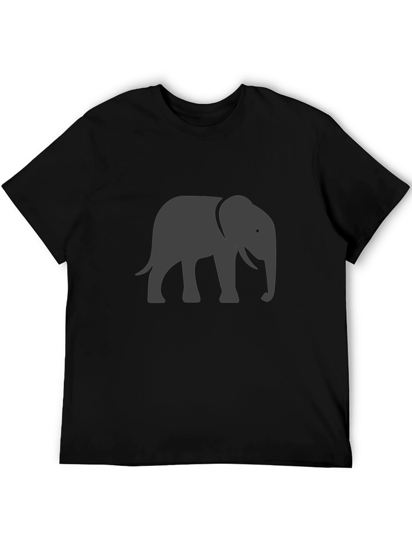 Black Elephant Graphic Tee - Casual Comfort