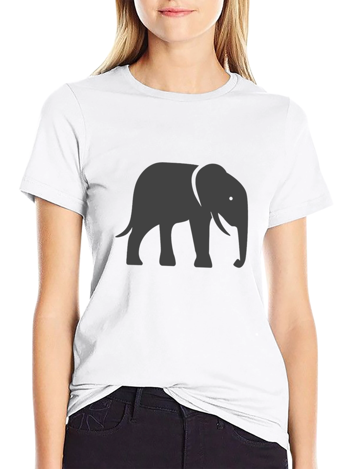Black Elephant Graphic Tee - Casual Comfort