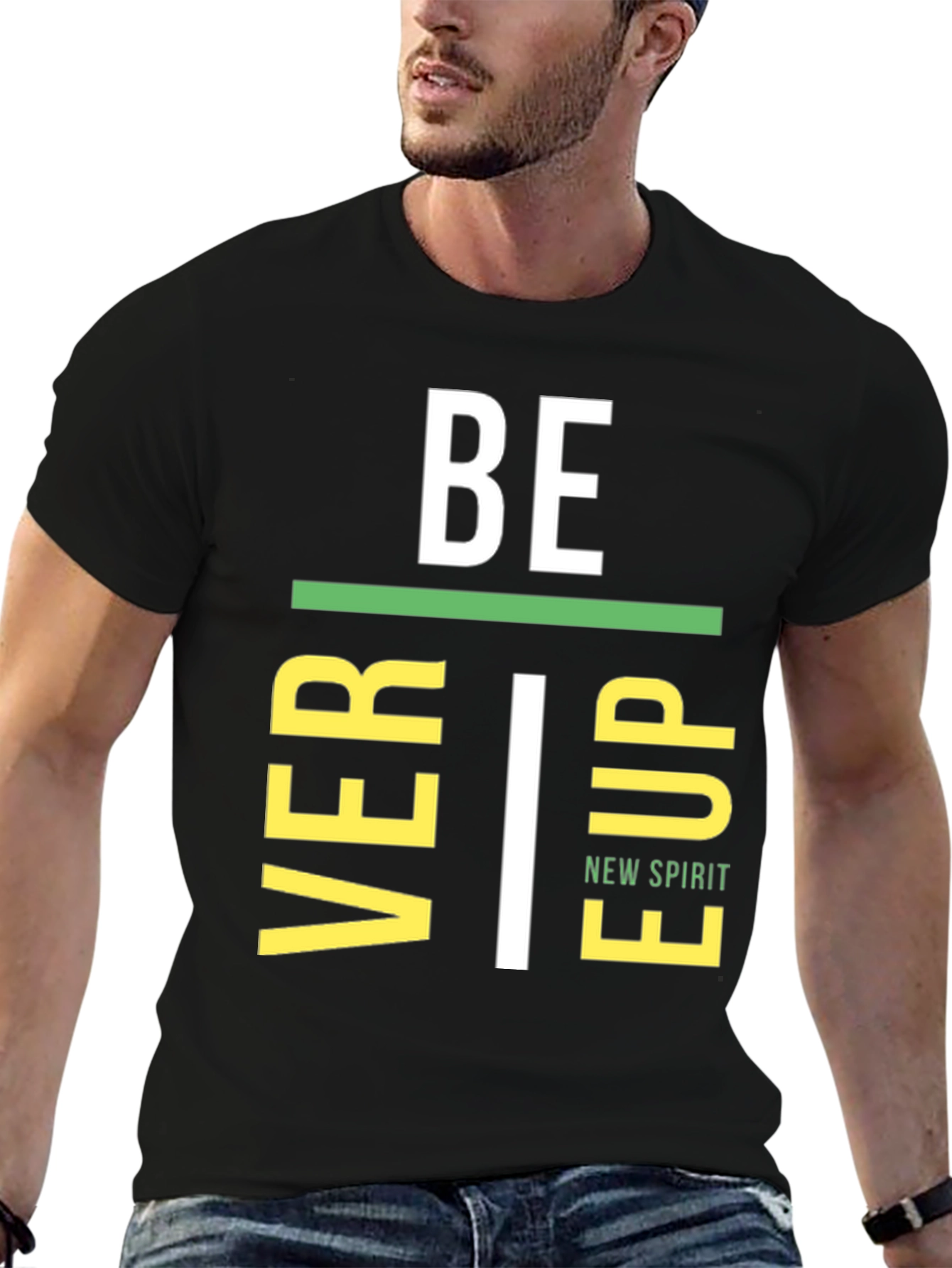 Stylish Black T-Shirt with Bold Graphic Print
