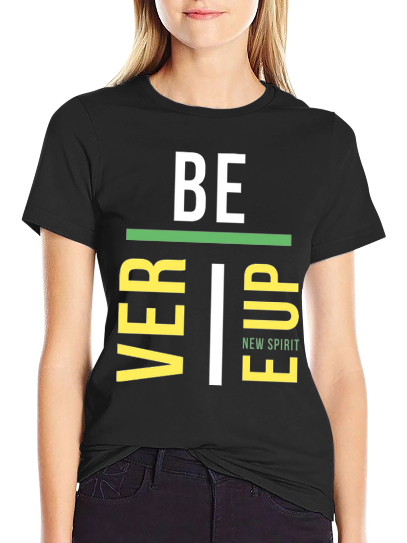 Stylish Black T-Shirt with Bold Graphic Print