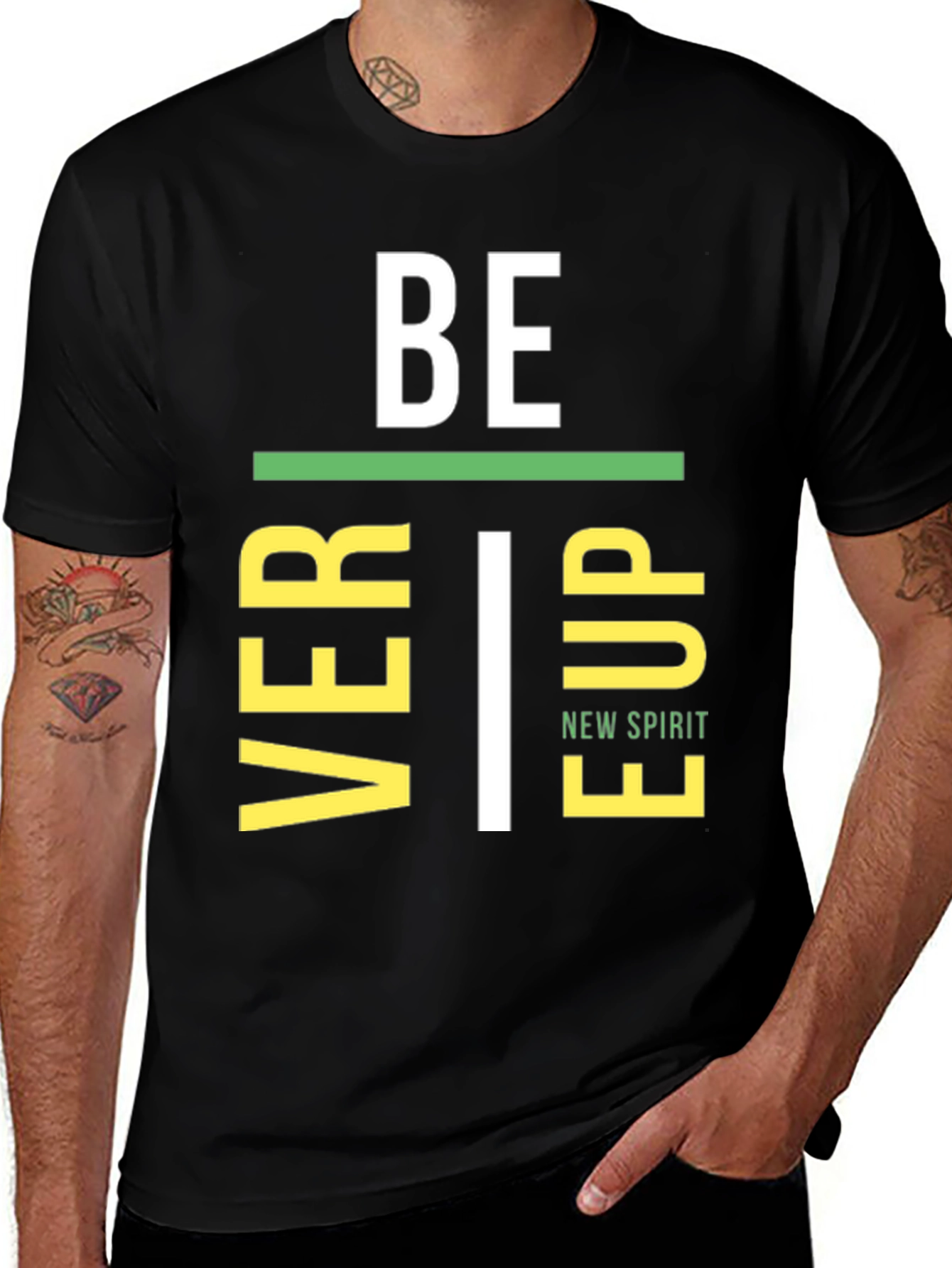 Stylish Black T-Shirt with Bold Graphic Print