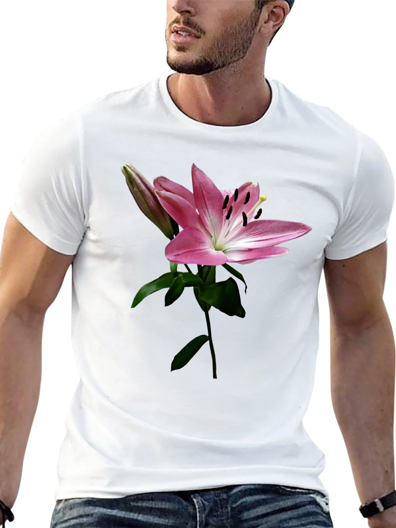 Floral Lily Print T-Shirt