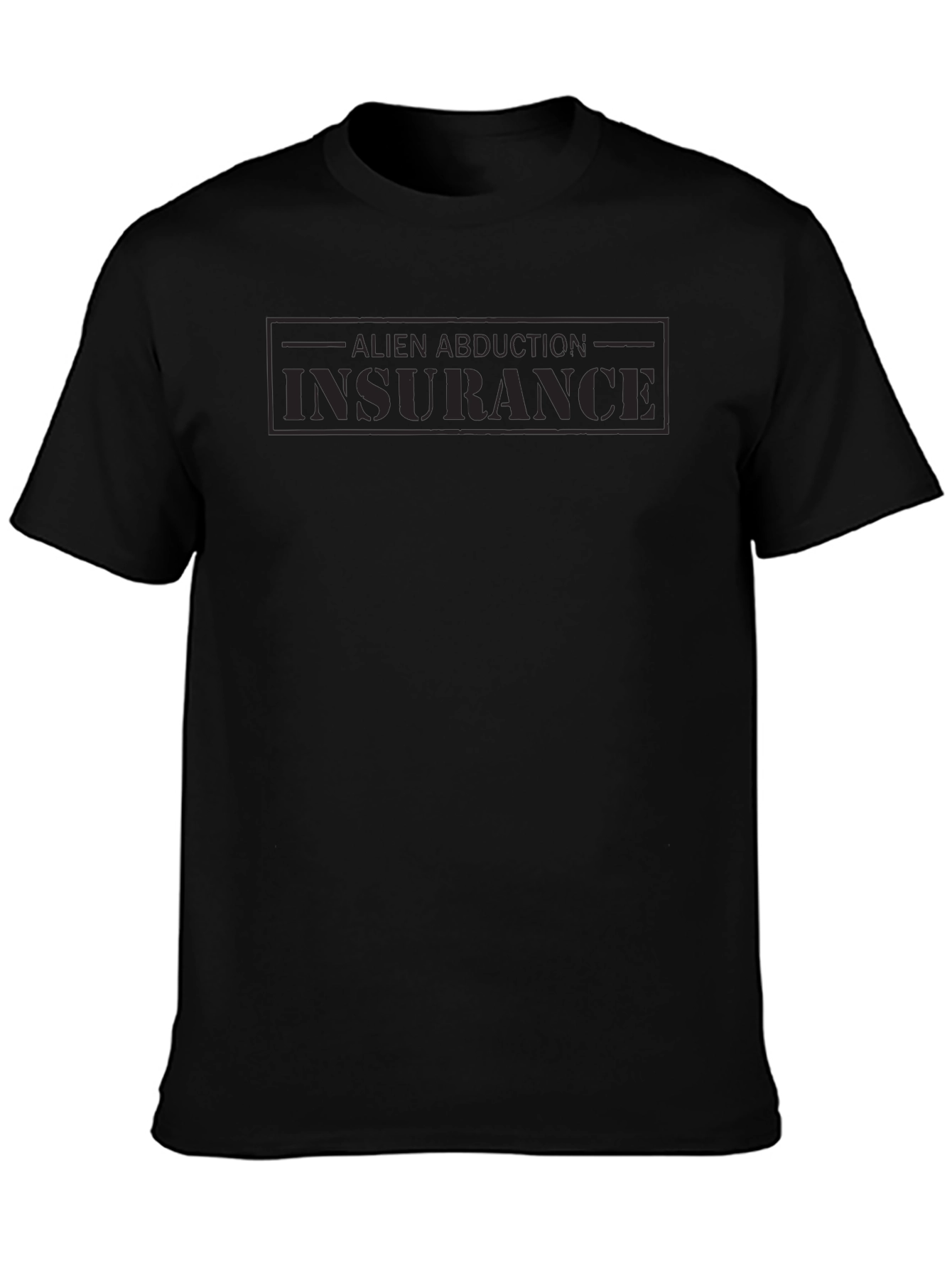 Alien Abduction Insurance Black Graphic Tee