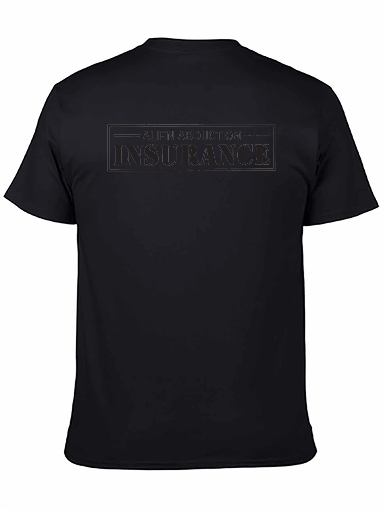 Alien Abduction Insurance Black Graphic Tee