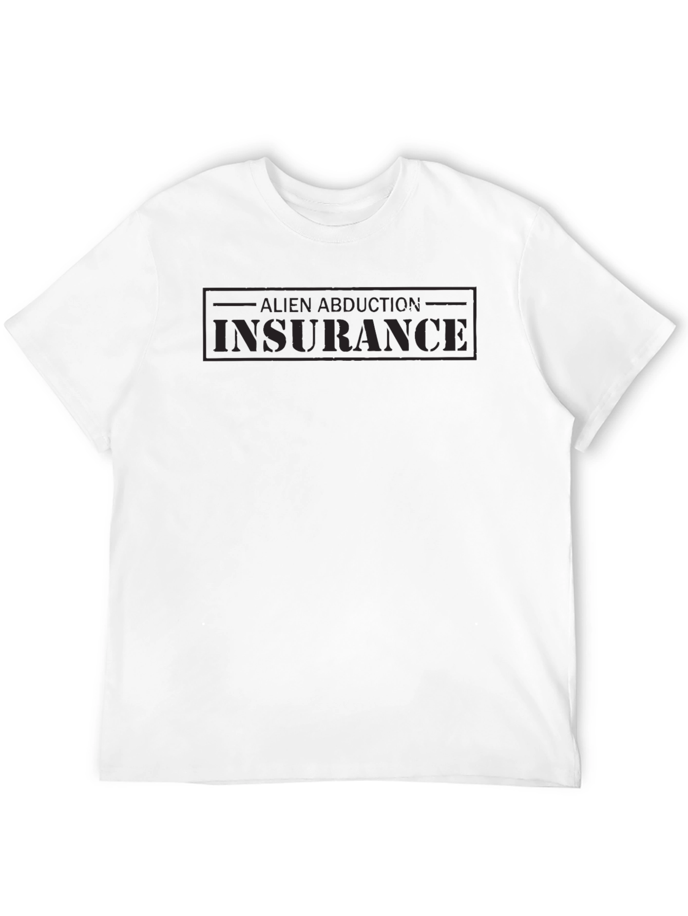 Alien Abduction Insurance Black Graphic Tee