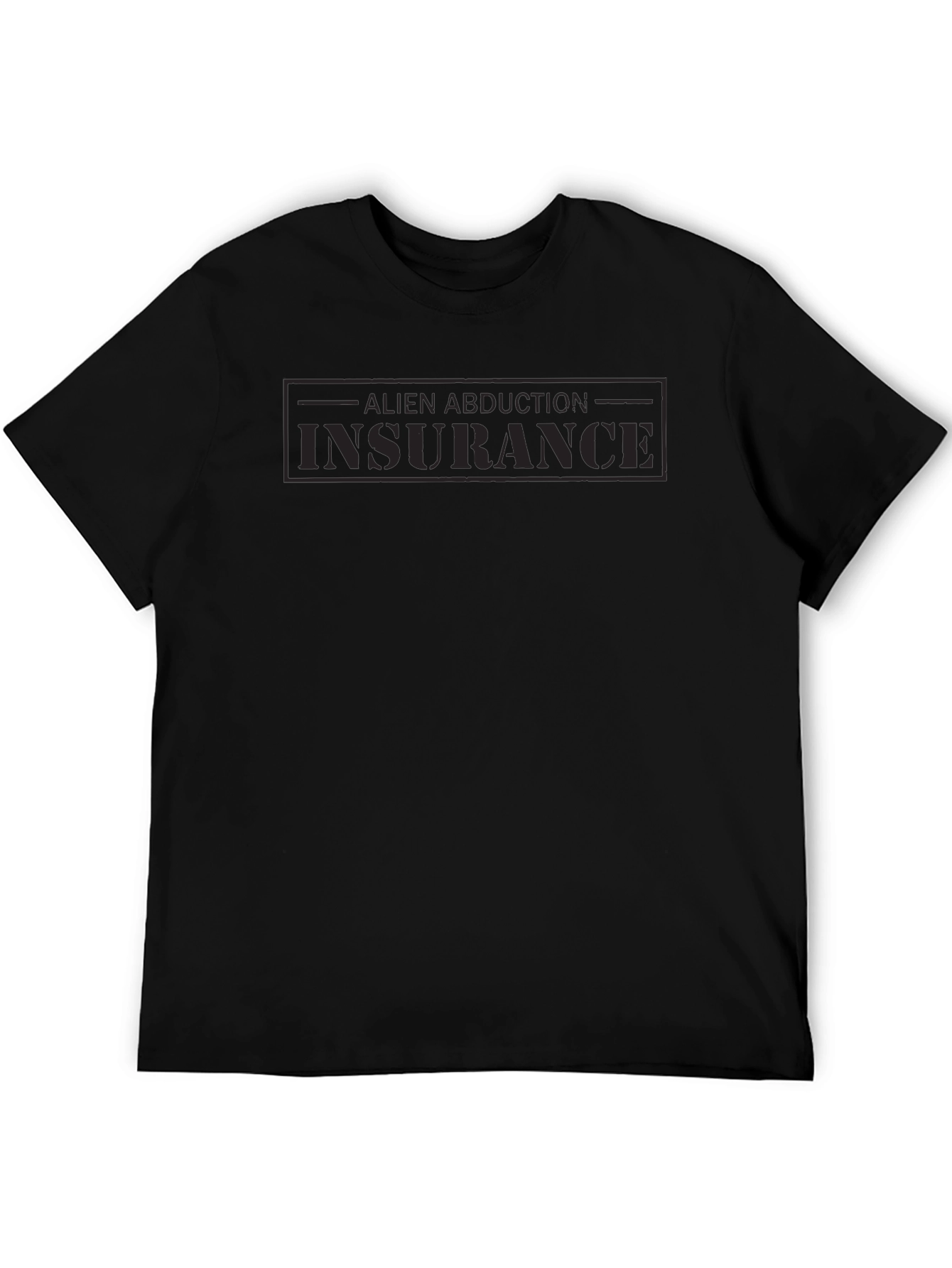 Alien Abduction Insurance Black Graphic Tee