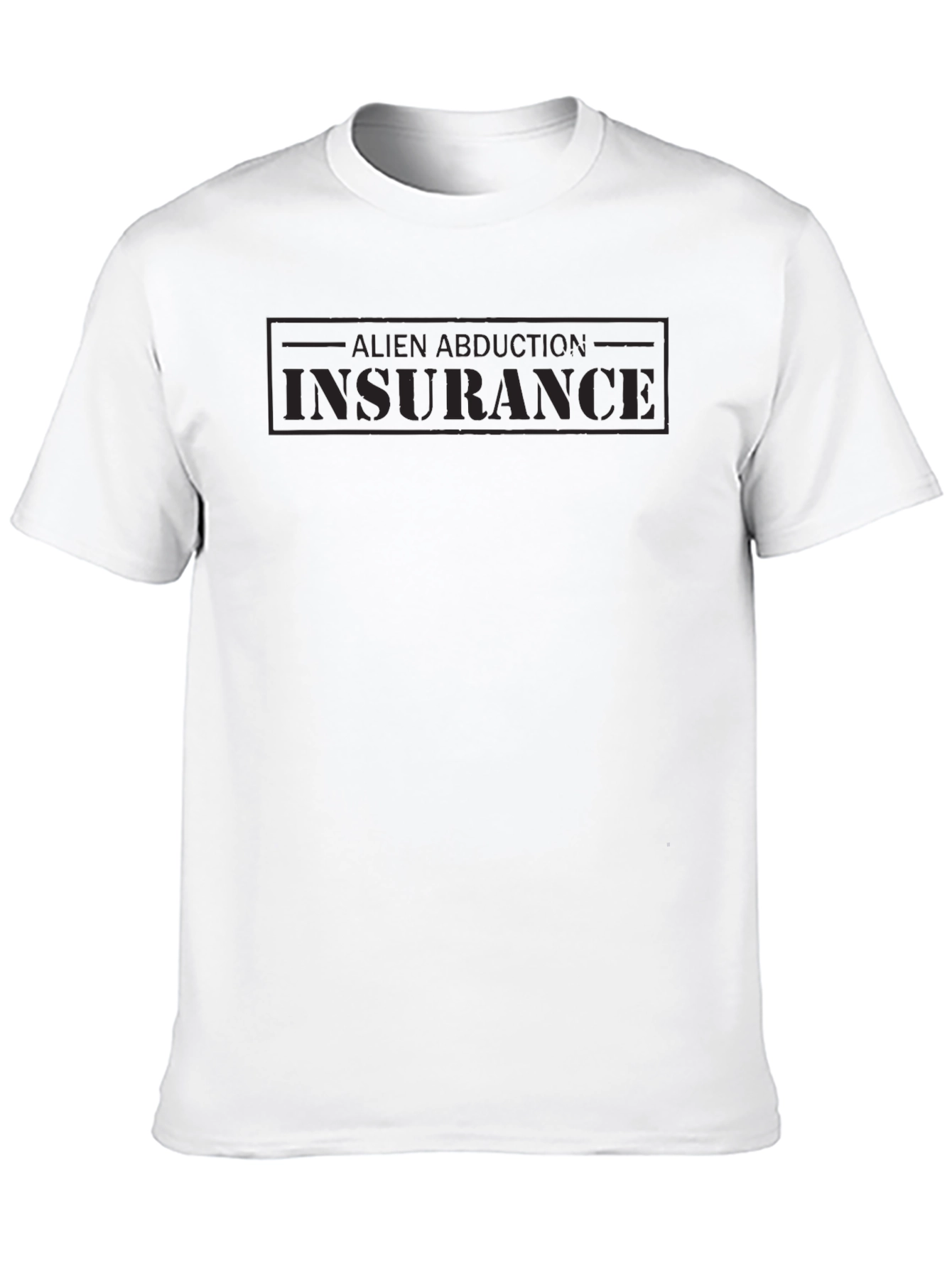 Alien Abduction Insurance Black Graphic Tee