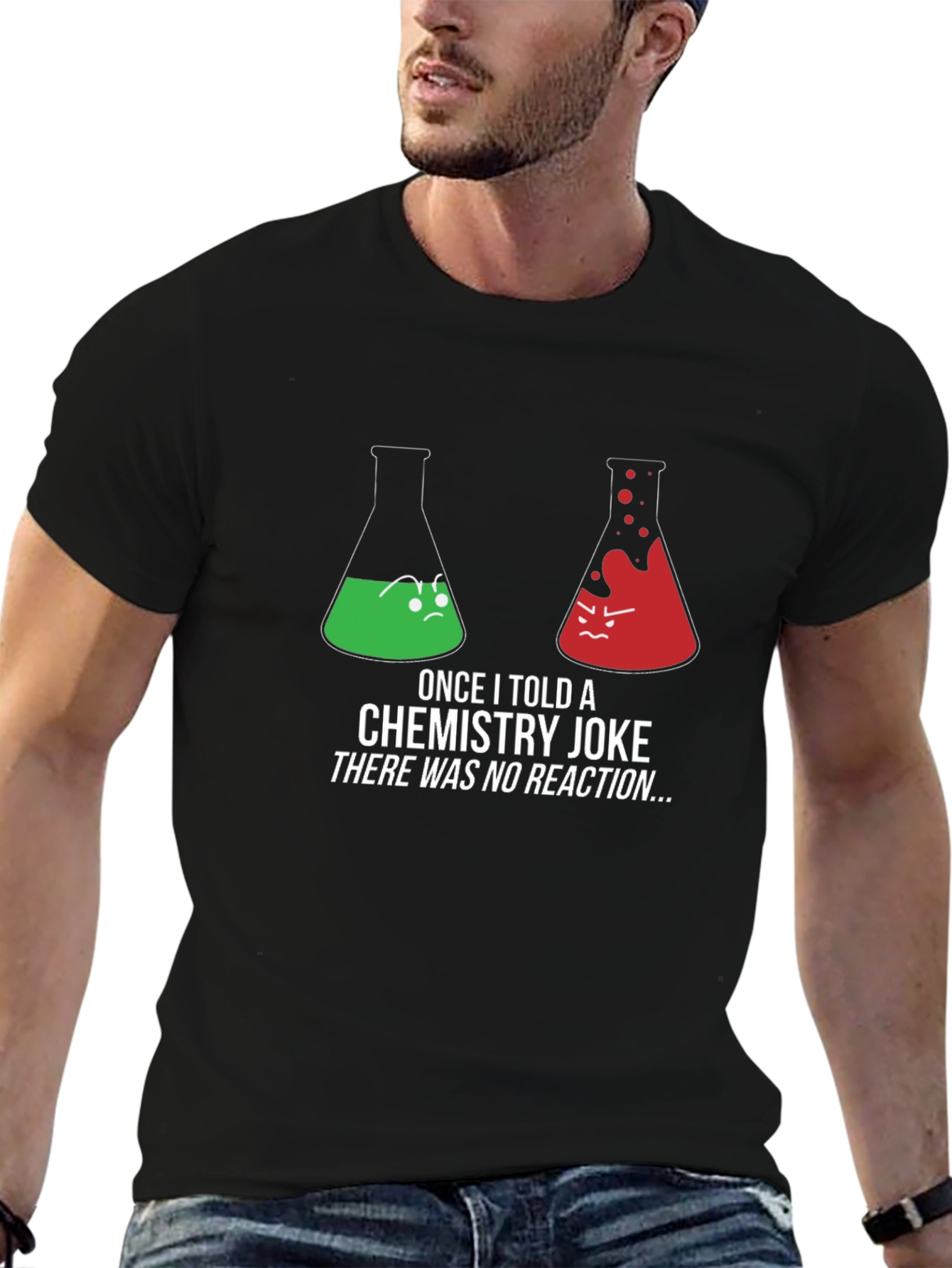 Funny Chemistry Joke T-Shirt - No Reaction