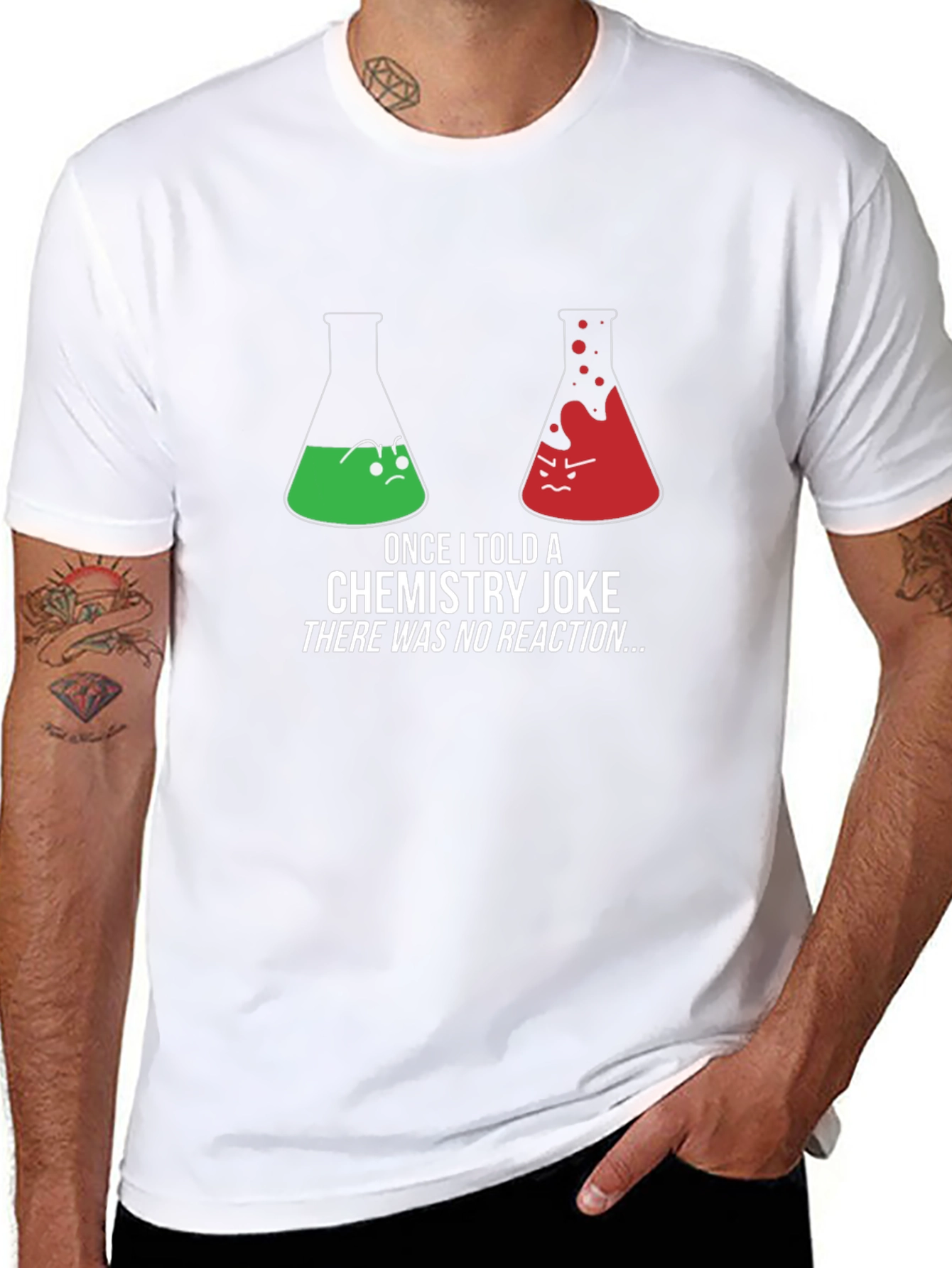 Funny Chemistry Joke T-Shirt - No Reaction