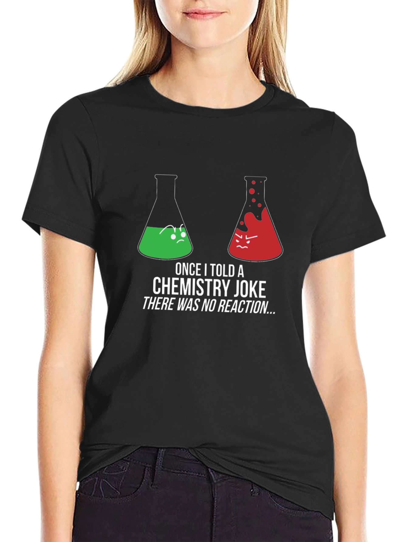 Funny Chemistry Joke T-Shirt - No Reaction