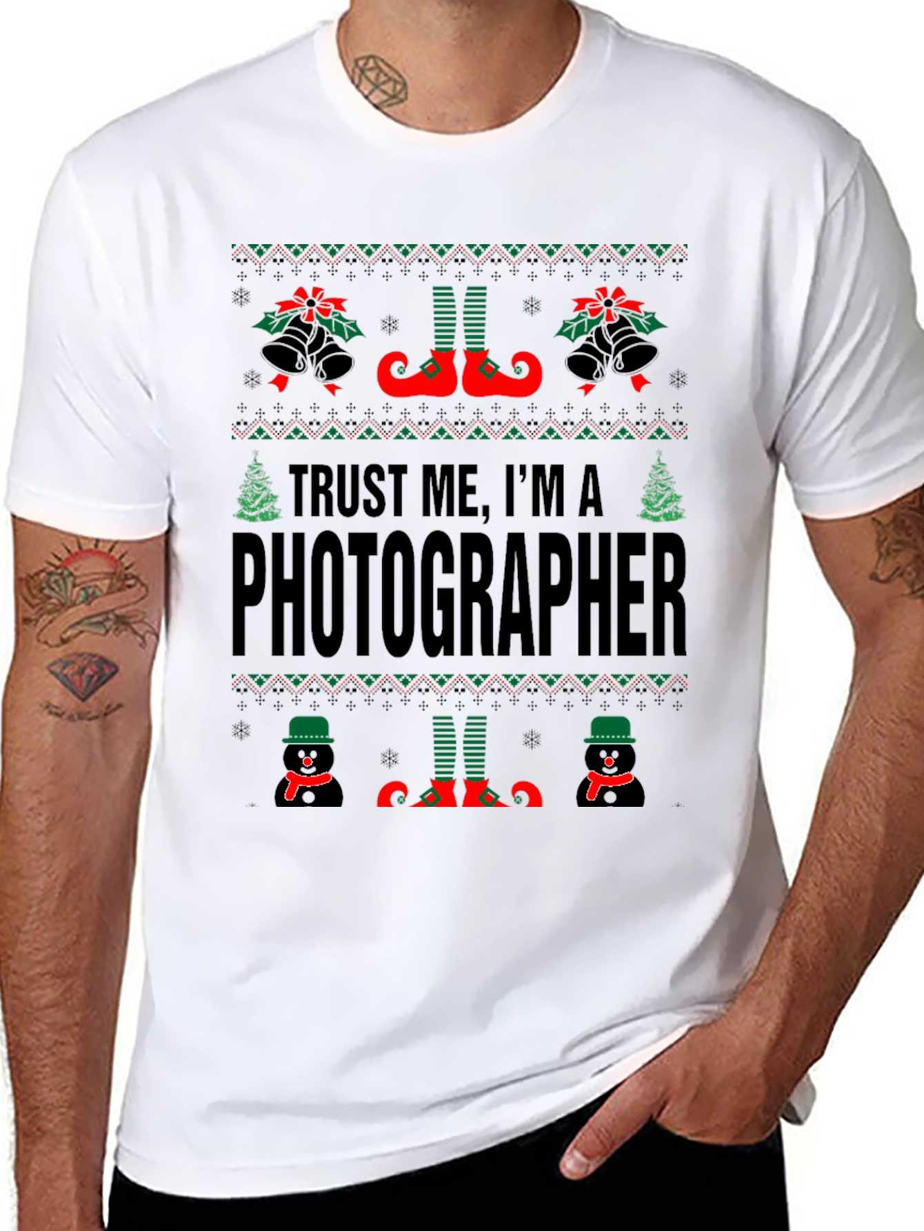 Trust Me Im a Photographer Christmas Sweater T-Shirt