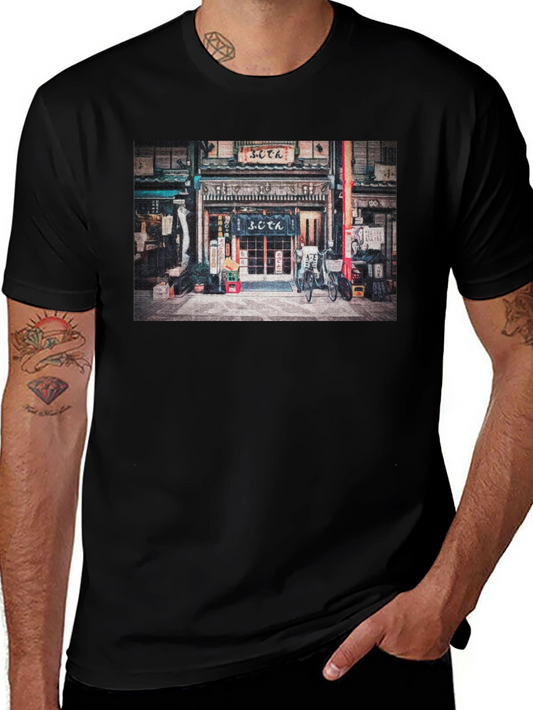 Vintage Japanese Shop Front Graphic Tee