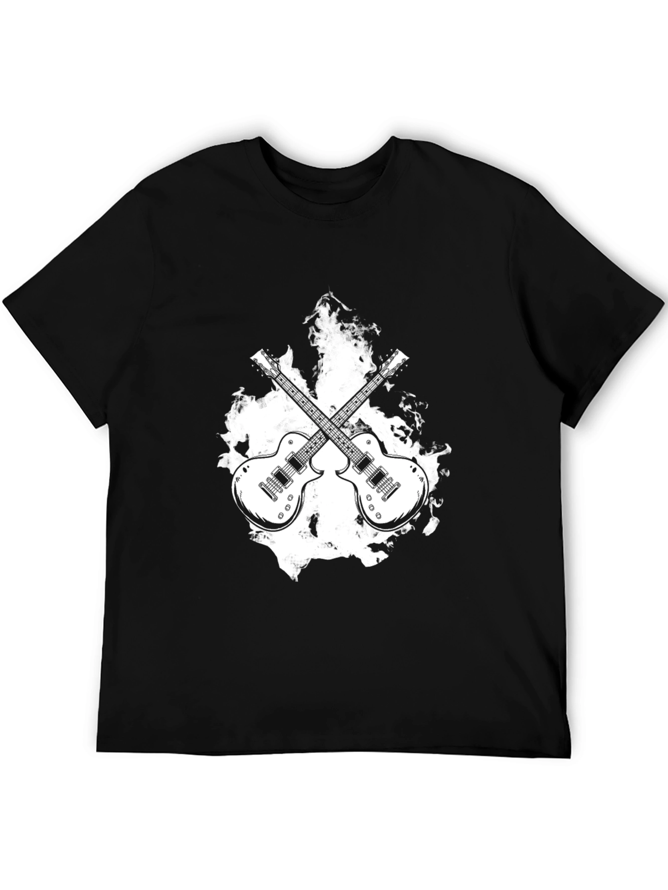 Rock On! Guitar Graphic Black T-Shirt