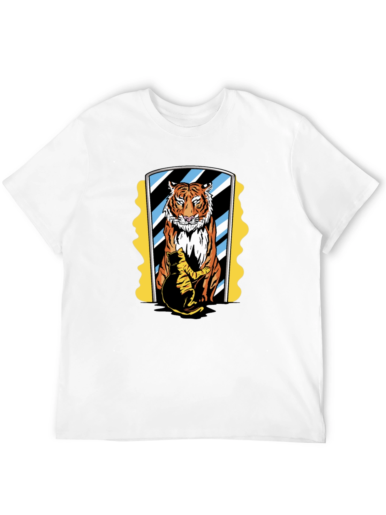Black Cat & Tiger Mirror Graphic Tee