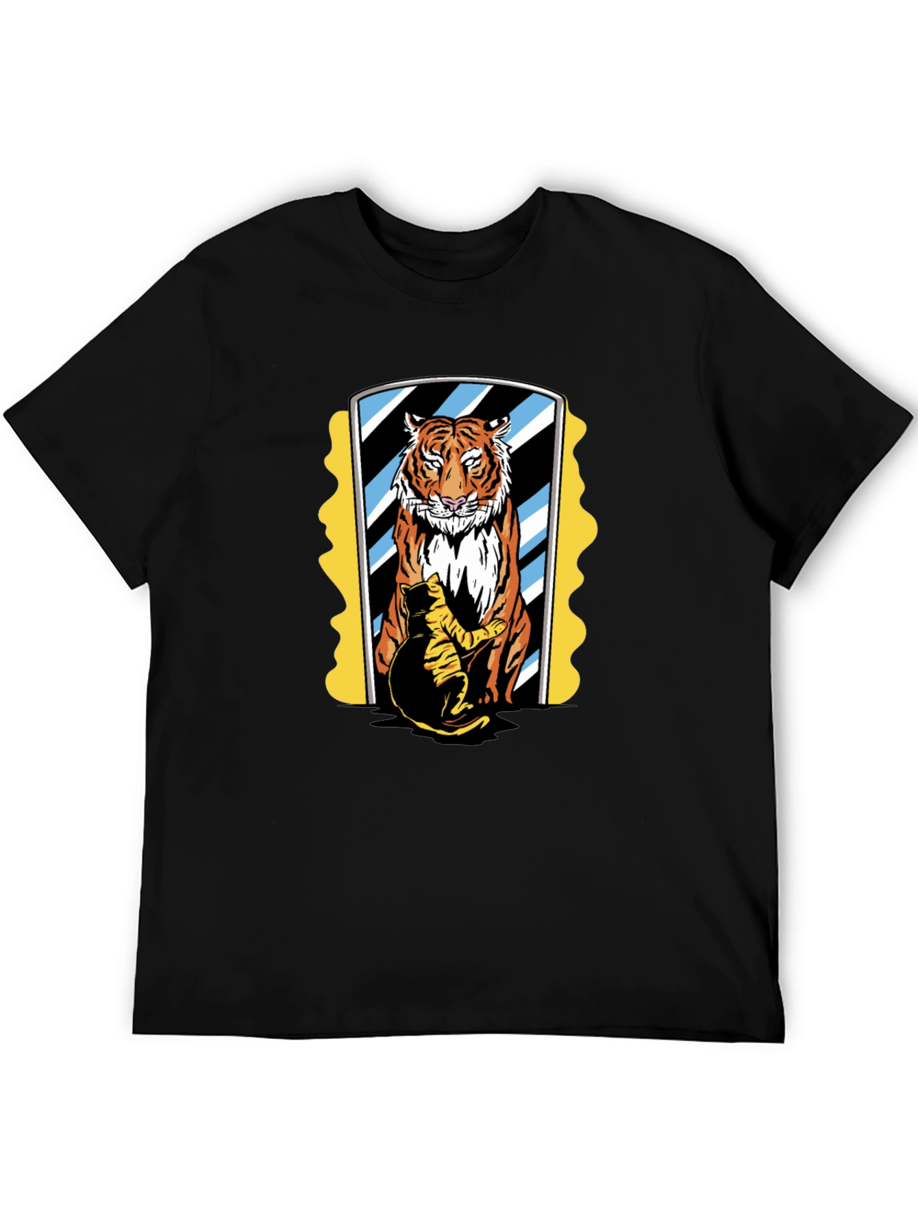 Black Cat & Tiger Mirror Graphic Tee