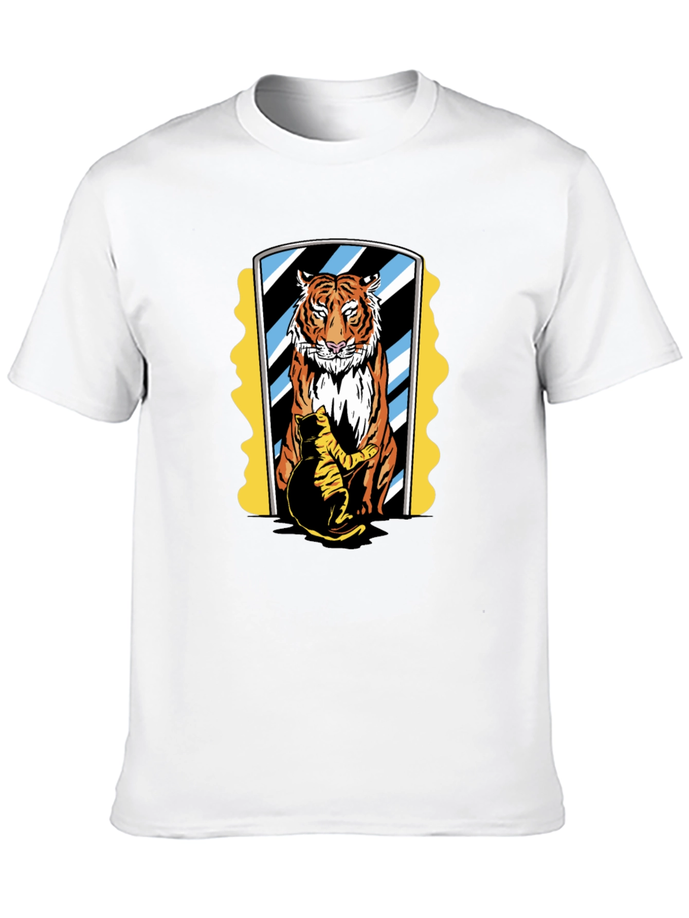 Black Cat & Tiger Mirror Graphic Tee
