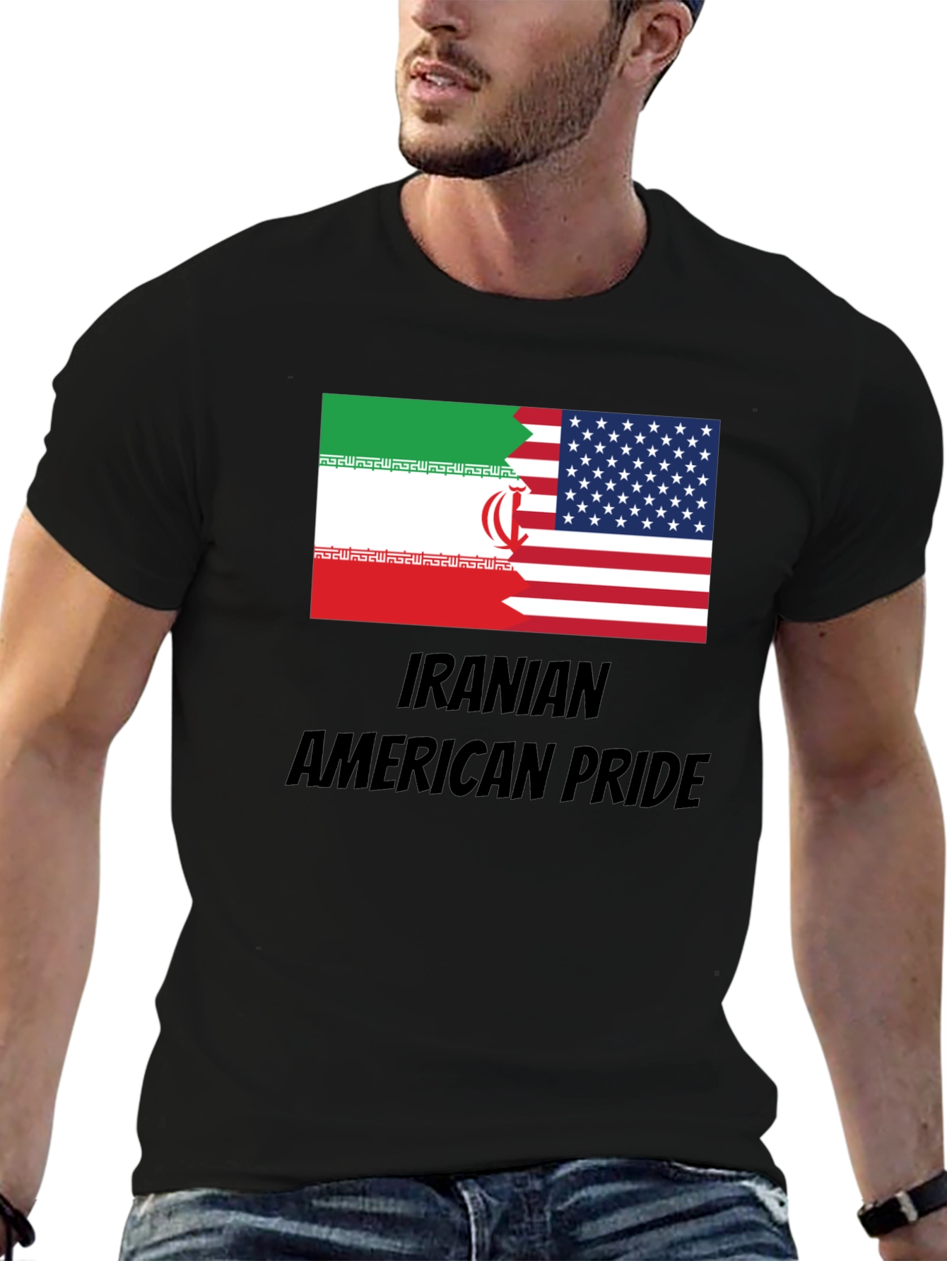 Iranian American Pride Graphic T-Shirt