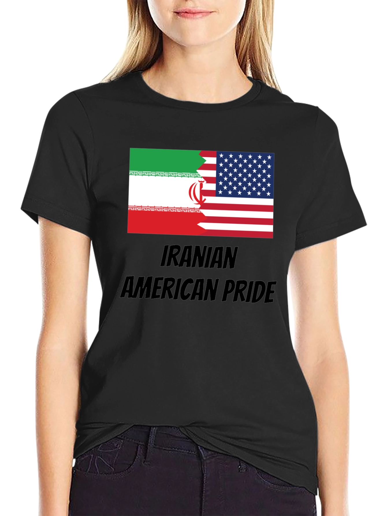 Iranian American Pride Graphic T-Shirt