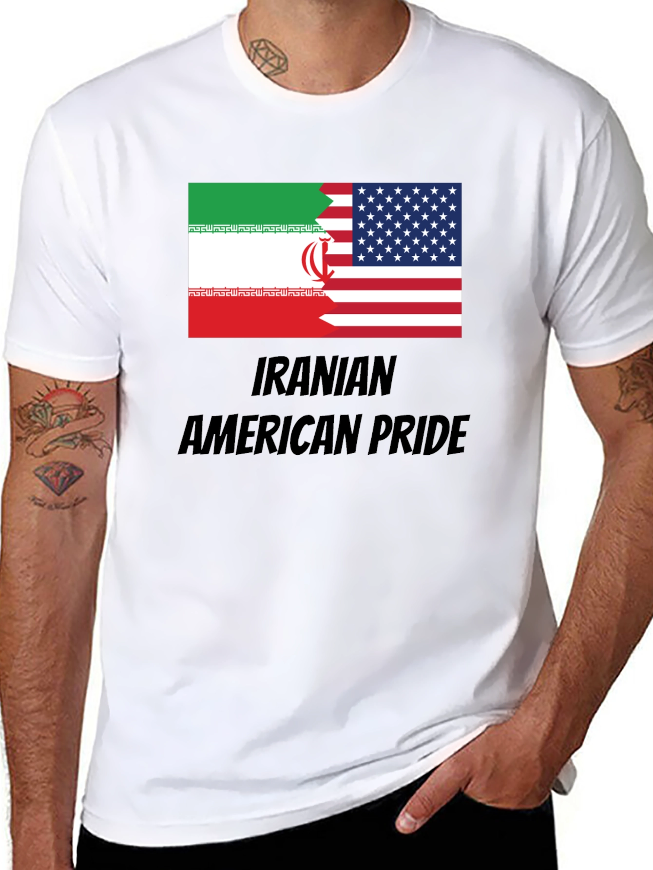 Iranian American Pride Graphic T-Shirt