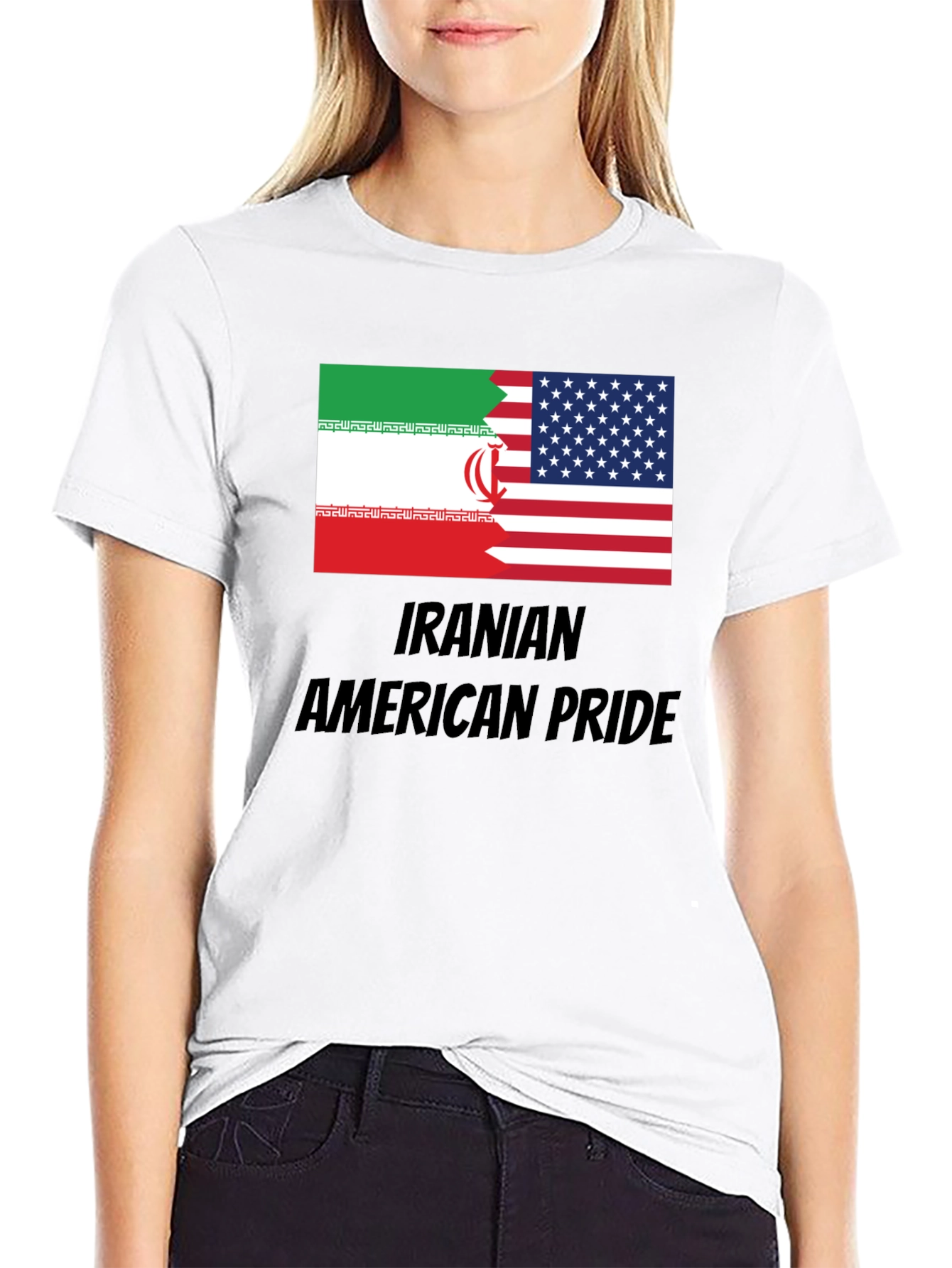 Iranian American Pride Graphic T-Shirt
