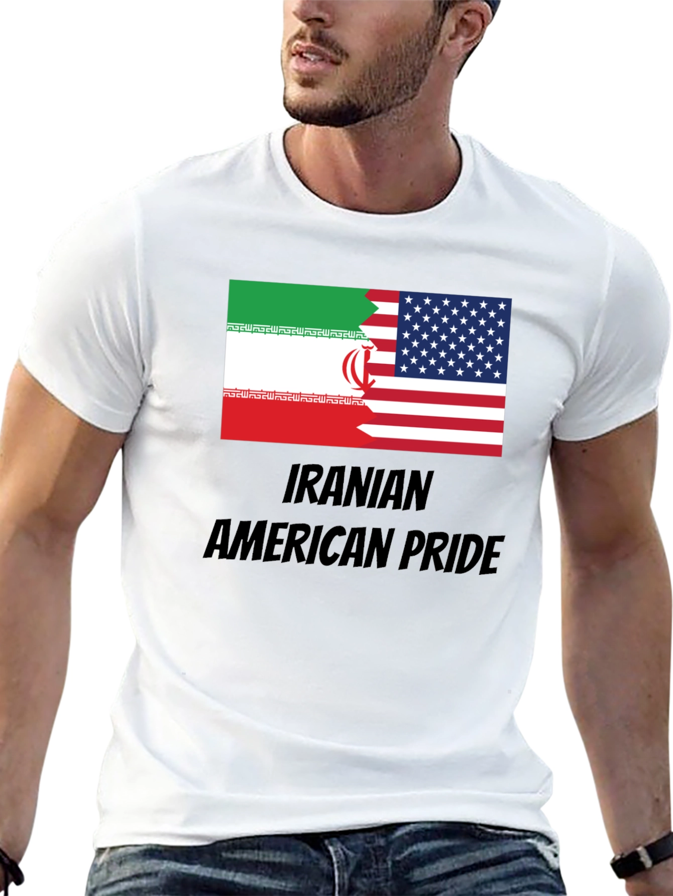 Iranian American Pride Graphic T-Shirt
