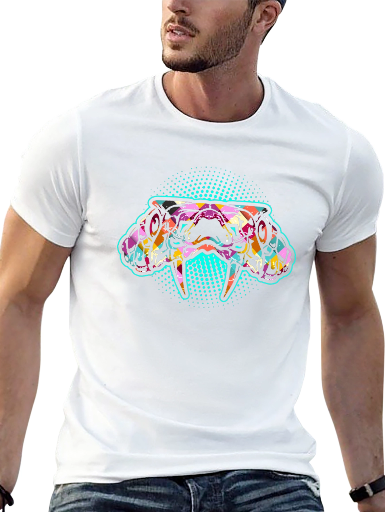 Psychedelic Snake Graphic Tee - Bold & Unique Design