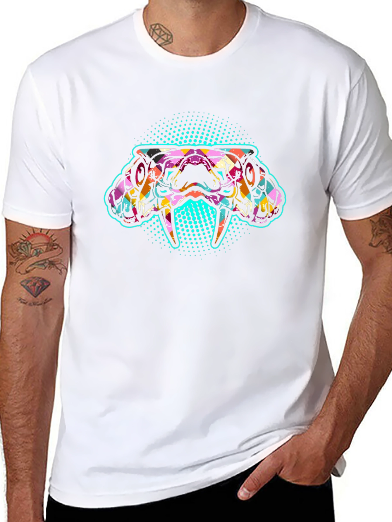 Psychedelic Snake Graphic Tee - Bold & Unique Design