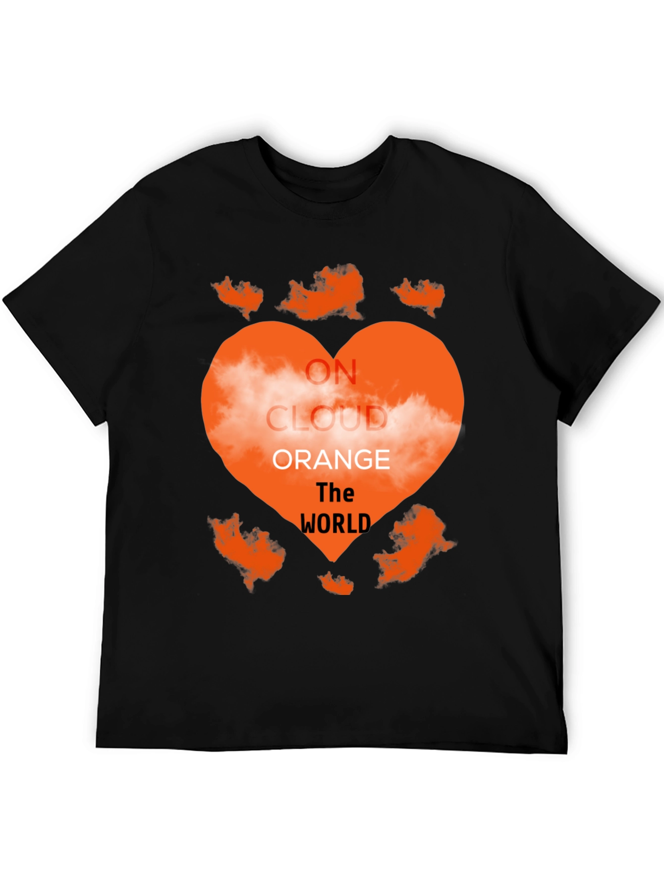 On Cloud Orange Heart Graphic Tee