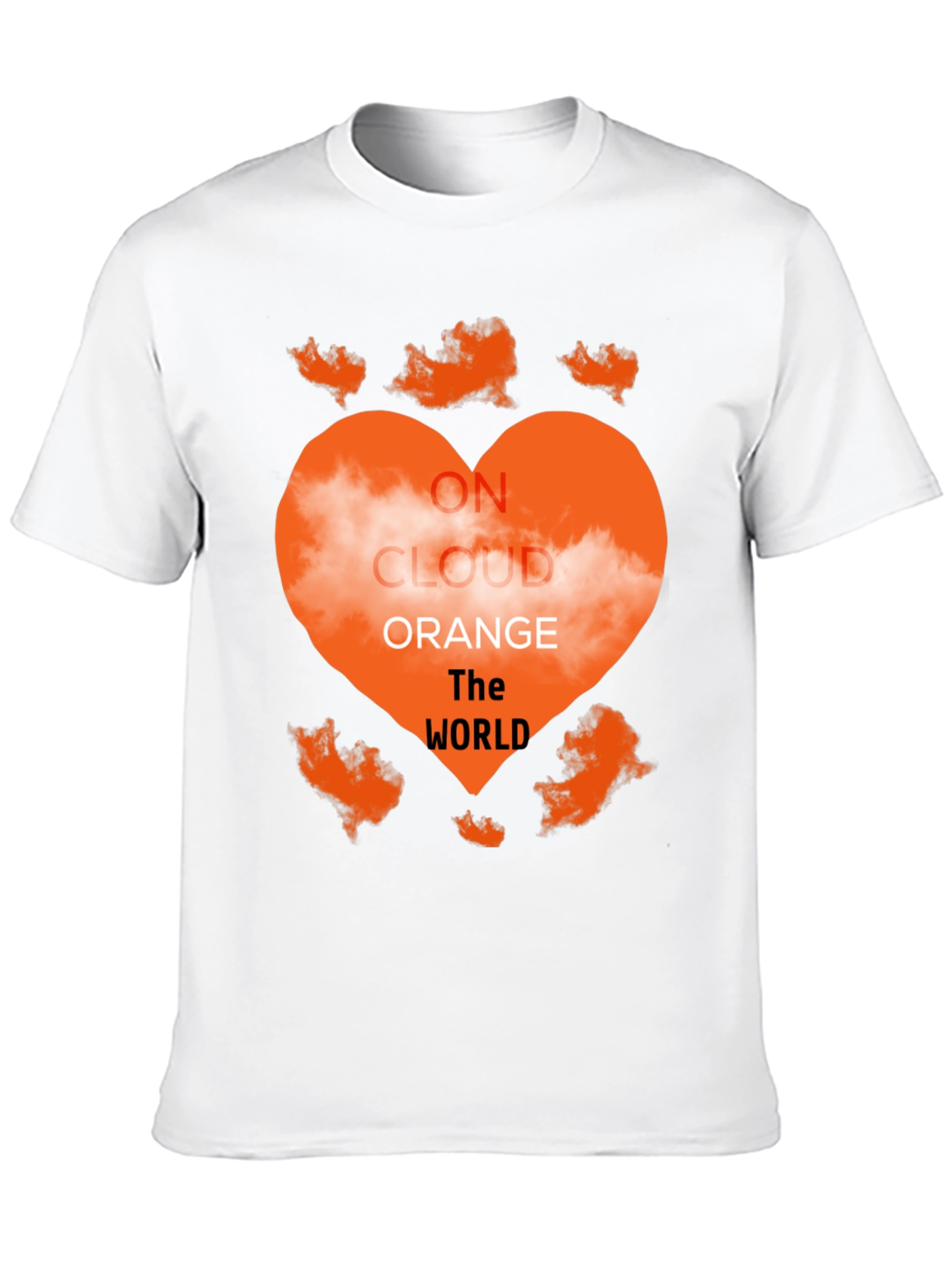On Cloud Orange Heart Graphic Tee
