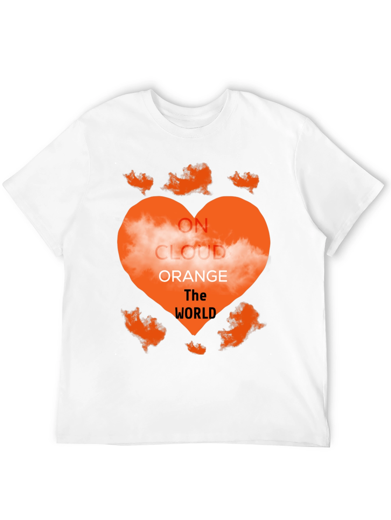 On Cloud Orange Heart Graphic Tee