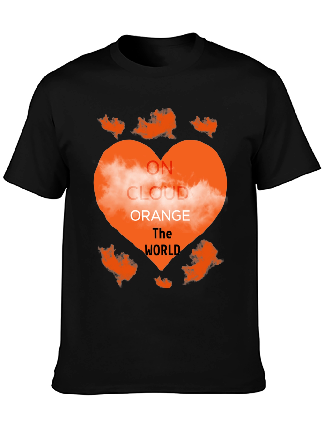 On Cloud Orange Heart Graphic Tee