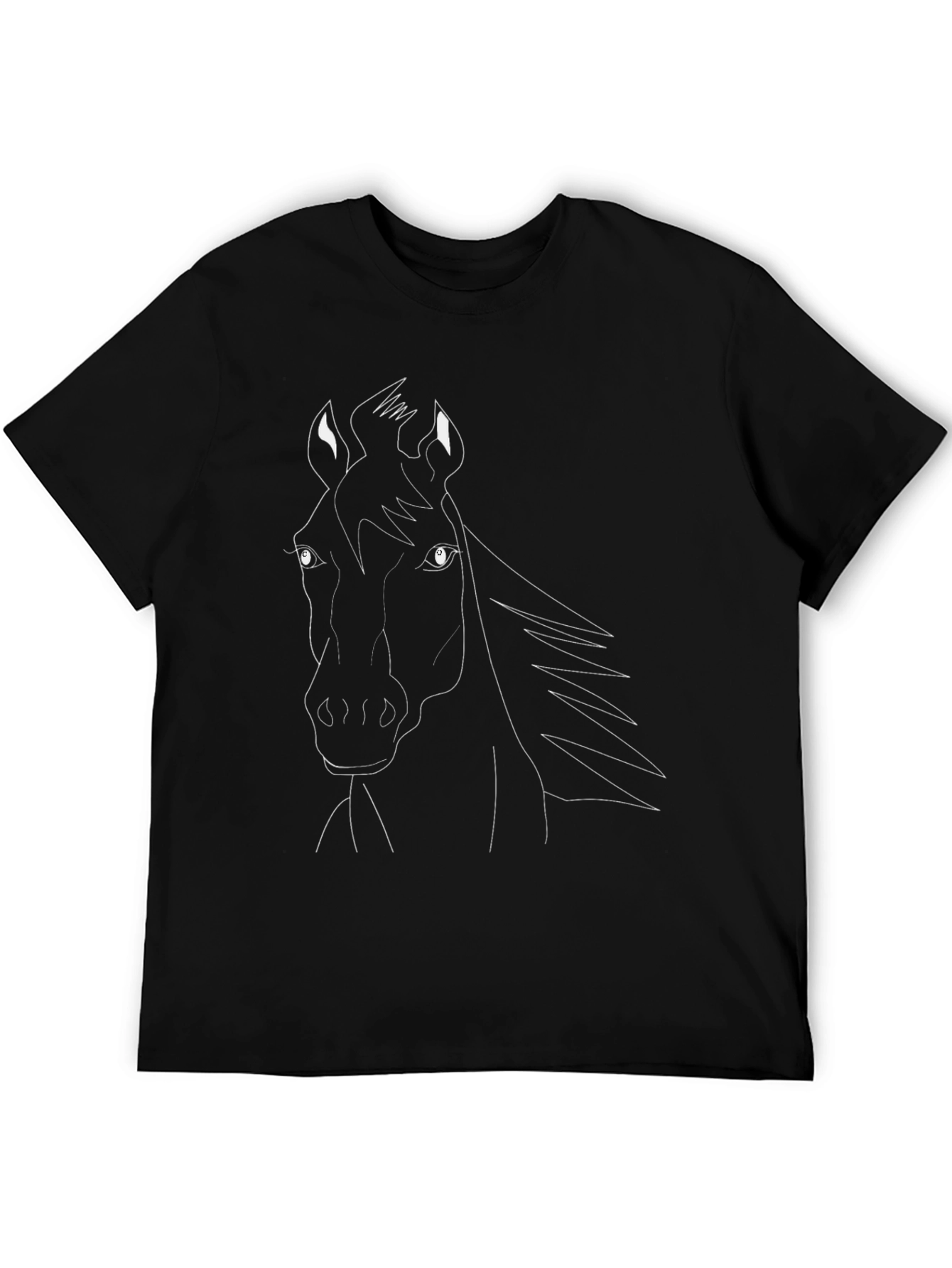 Black Horse Graphic Tee - Stylish Casual Wear