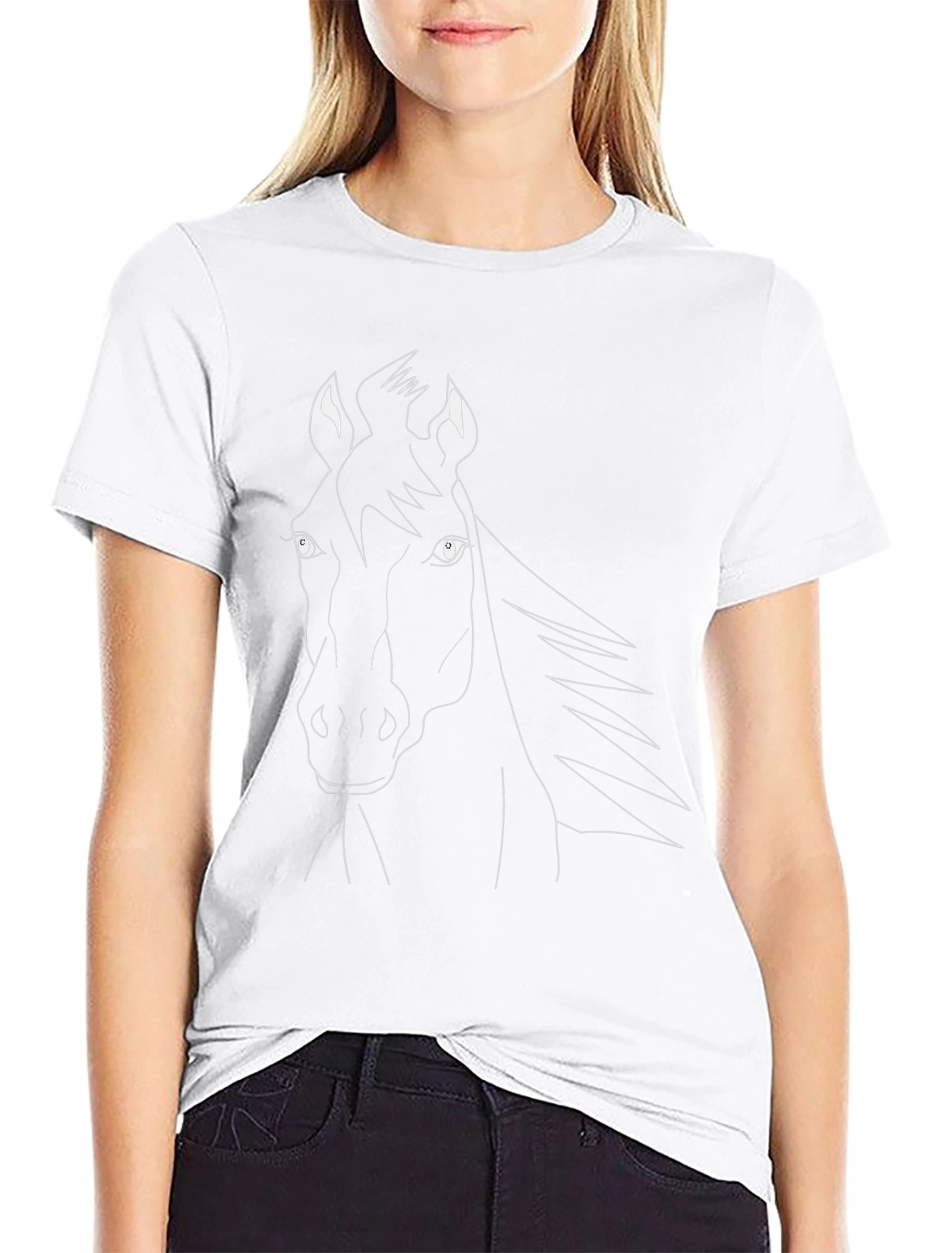 Black Horse Graphic Tee - Stylish Casual Wear