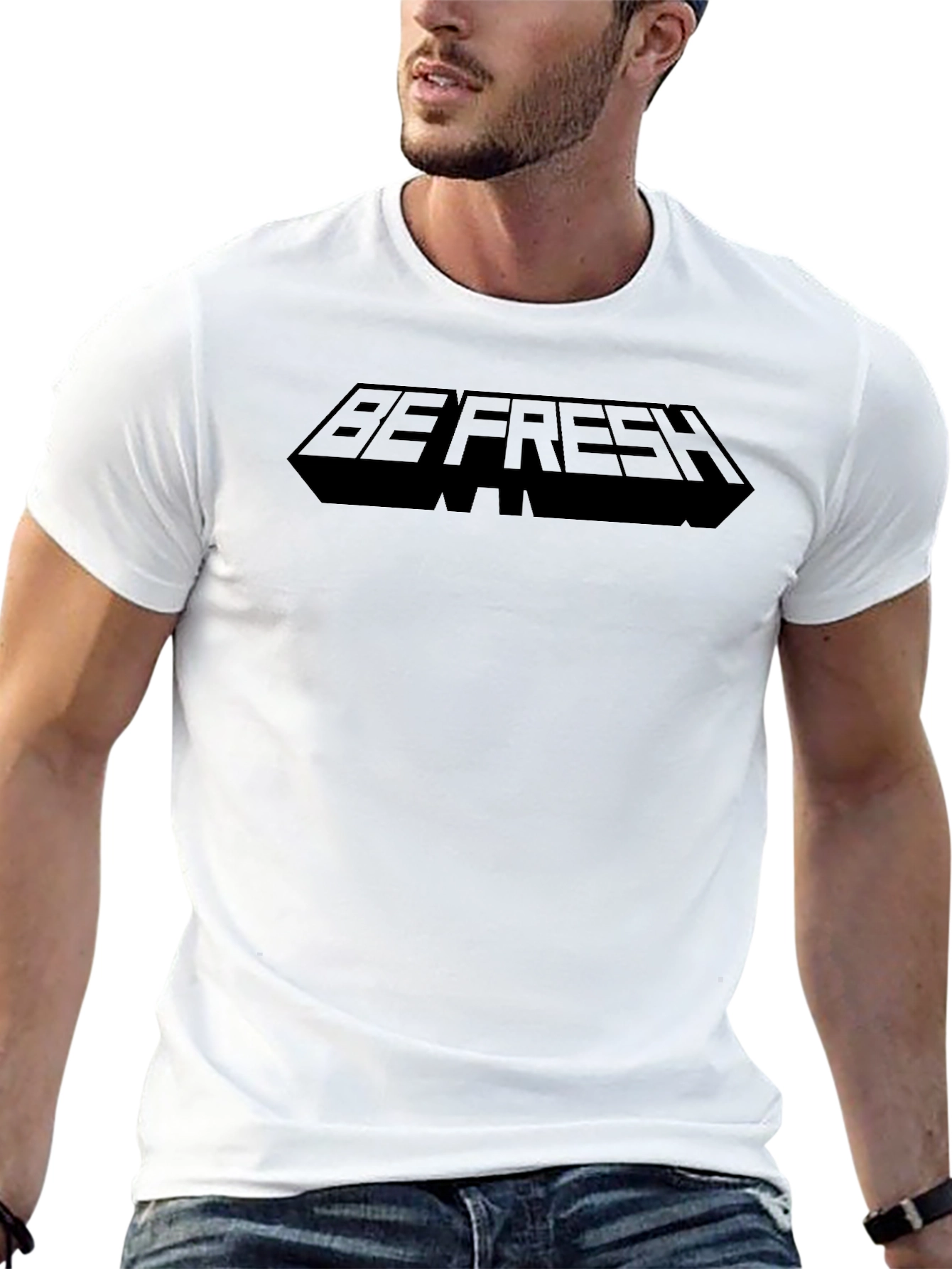 Mens Be Fresh Graphic T-Shirt - Black
