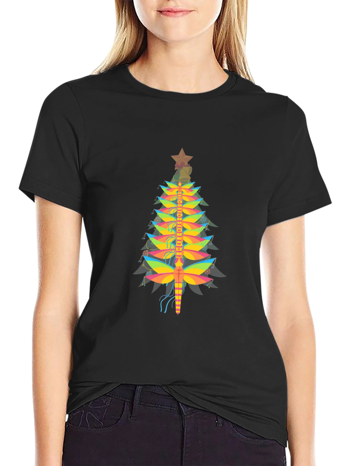 Dragonfly Christmas Tree T-Shirt
