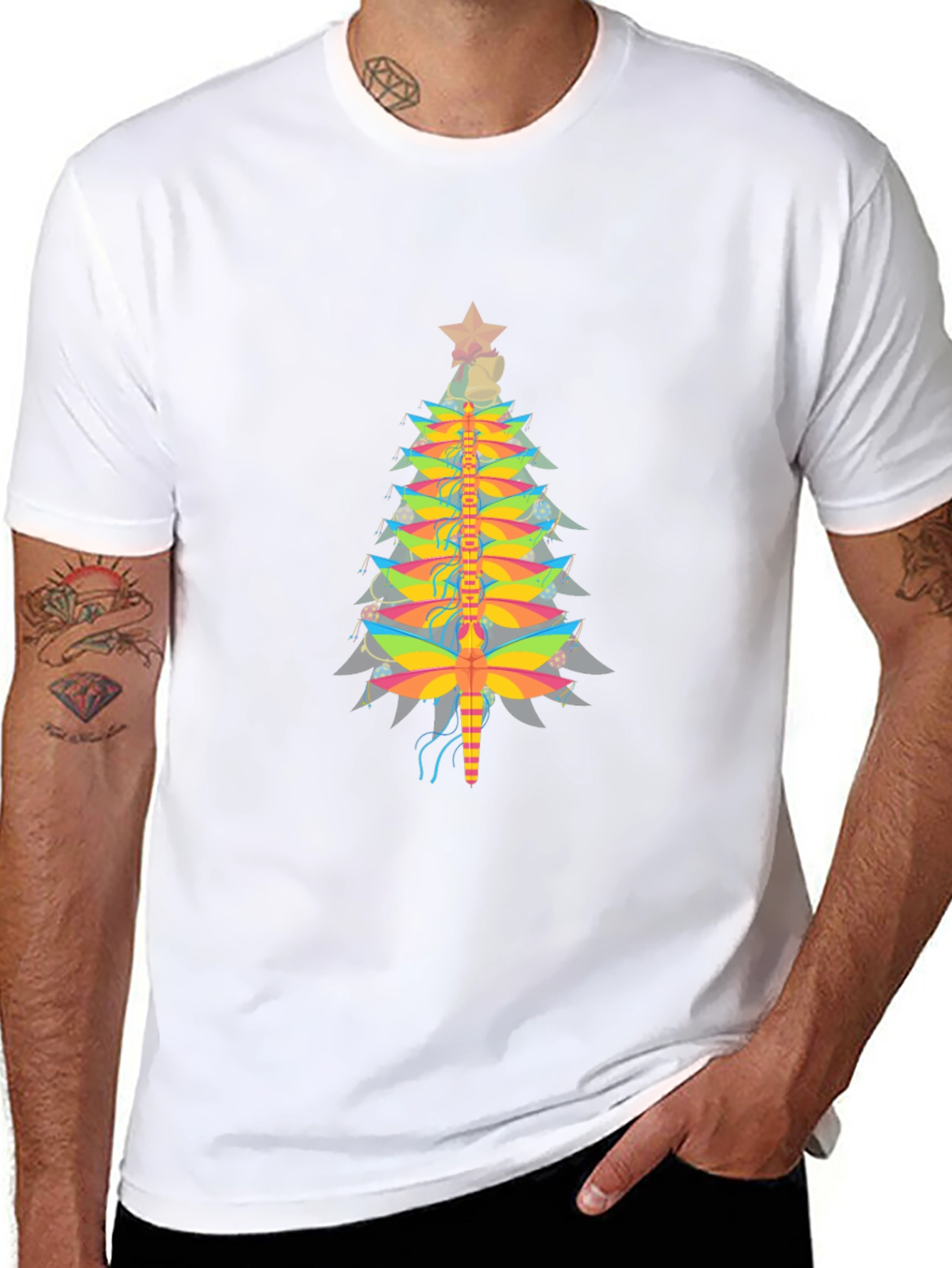 Dragonfly Christmas Tree T-Shirt