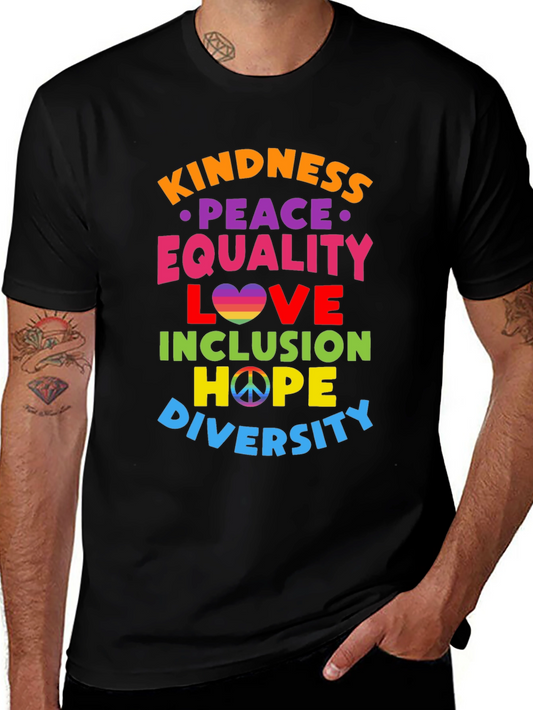 Kindness Peace Equality Love Inclusion Hope Diversity T-Shirt