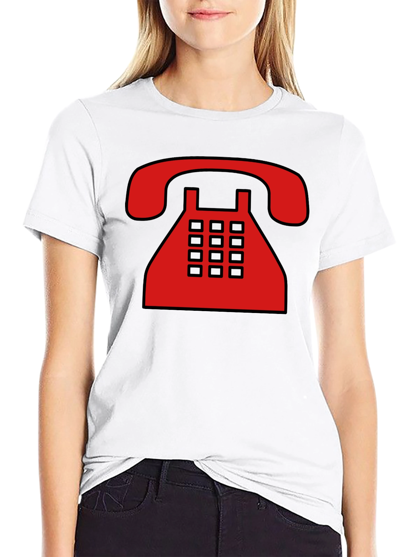 Retro Rotary Phone Graphic T-Shirt - Classic Style