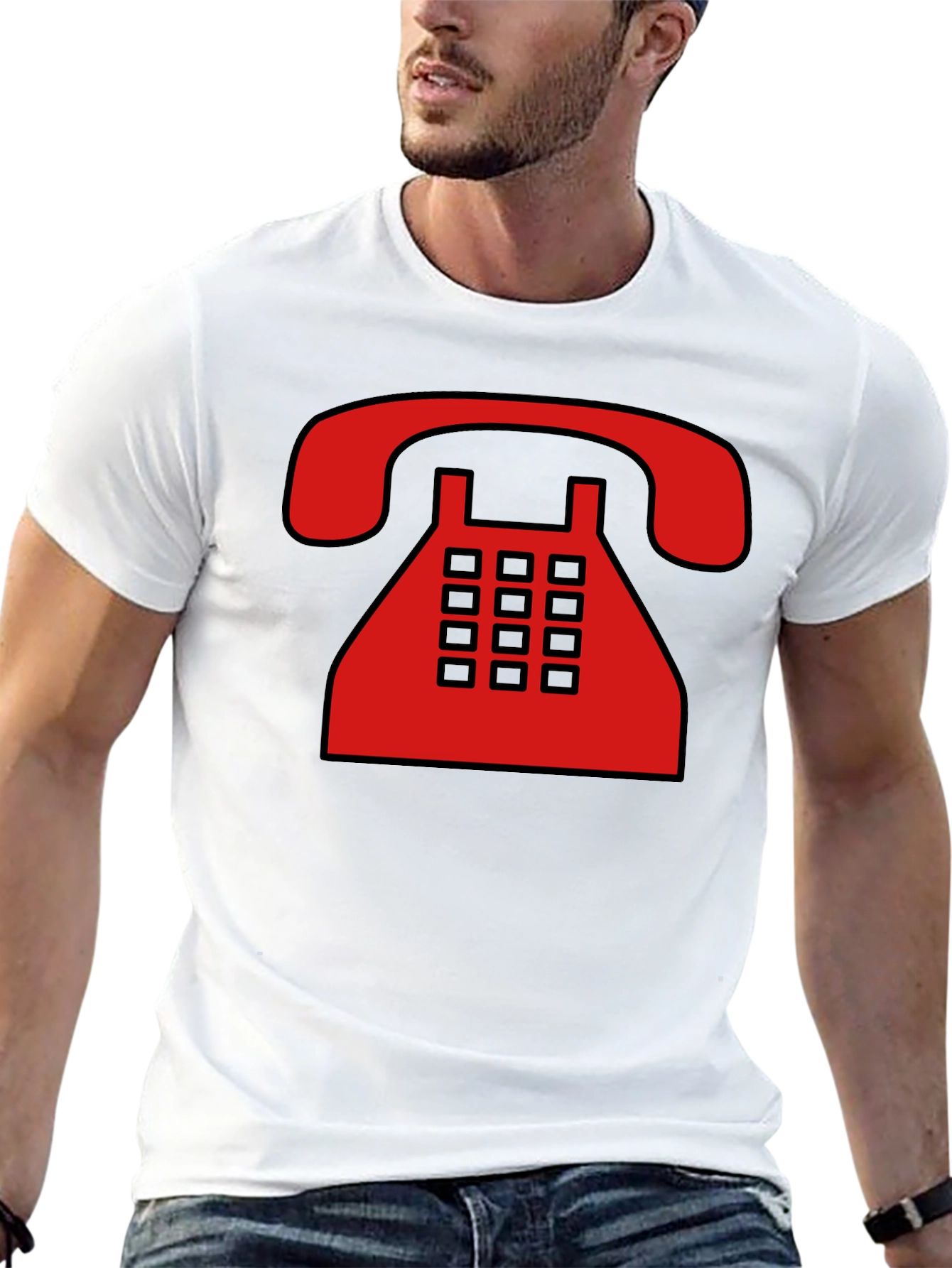 Retro Rotary Phone Graphic T-Shirt - Classic Style